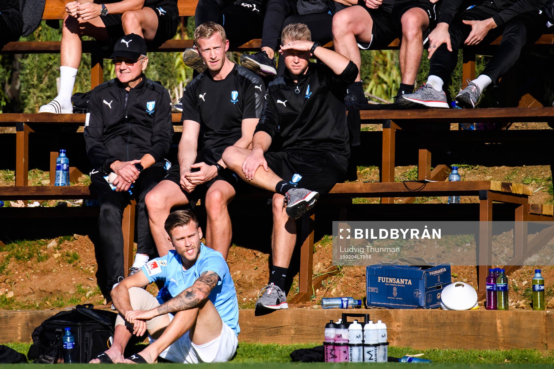 Team physician Pär Herbertsson, physios Alexander Nilsson