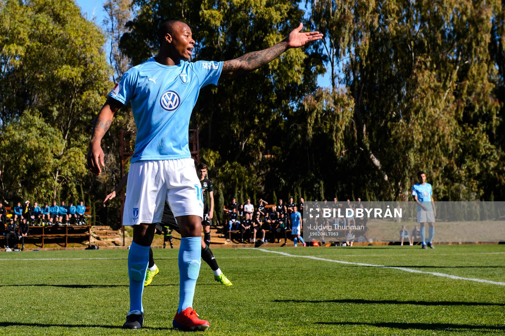 Carlos Strandberg  of Malmö FF looks dejected