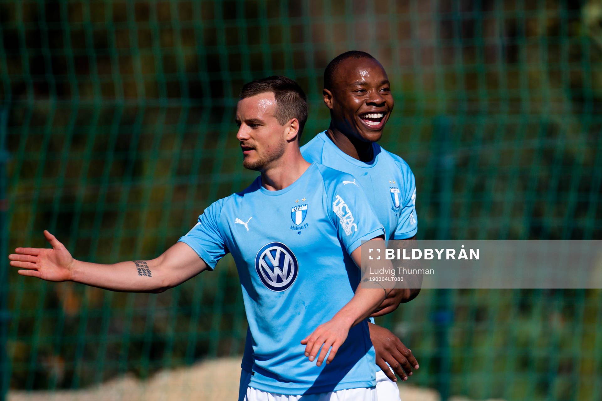 Eric Larsson and Carlos Strandberg celebrates