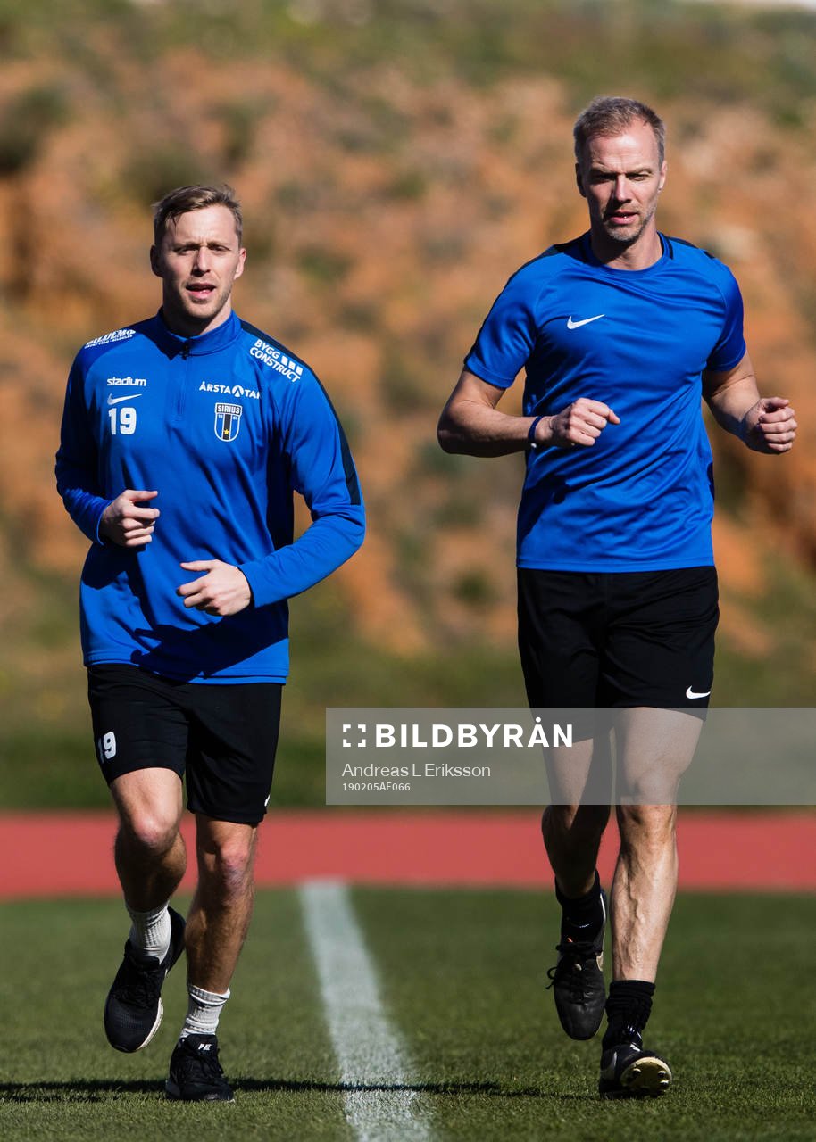 Christer Gustafsson och fystränare Johan Holmström