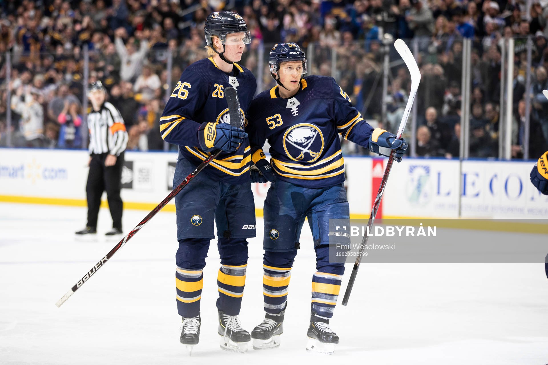 Rasmus Dahlin and Jeff Skinner