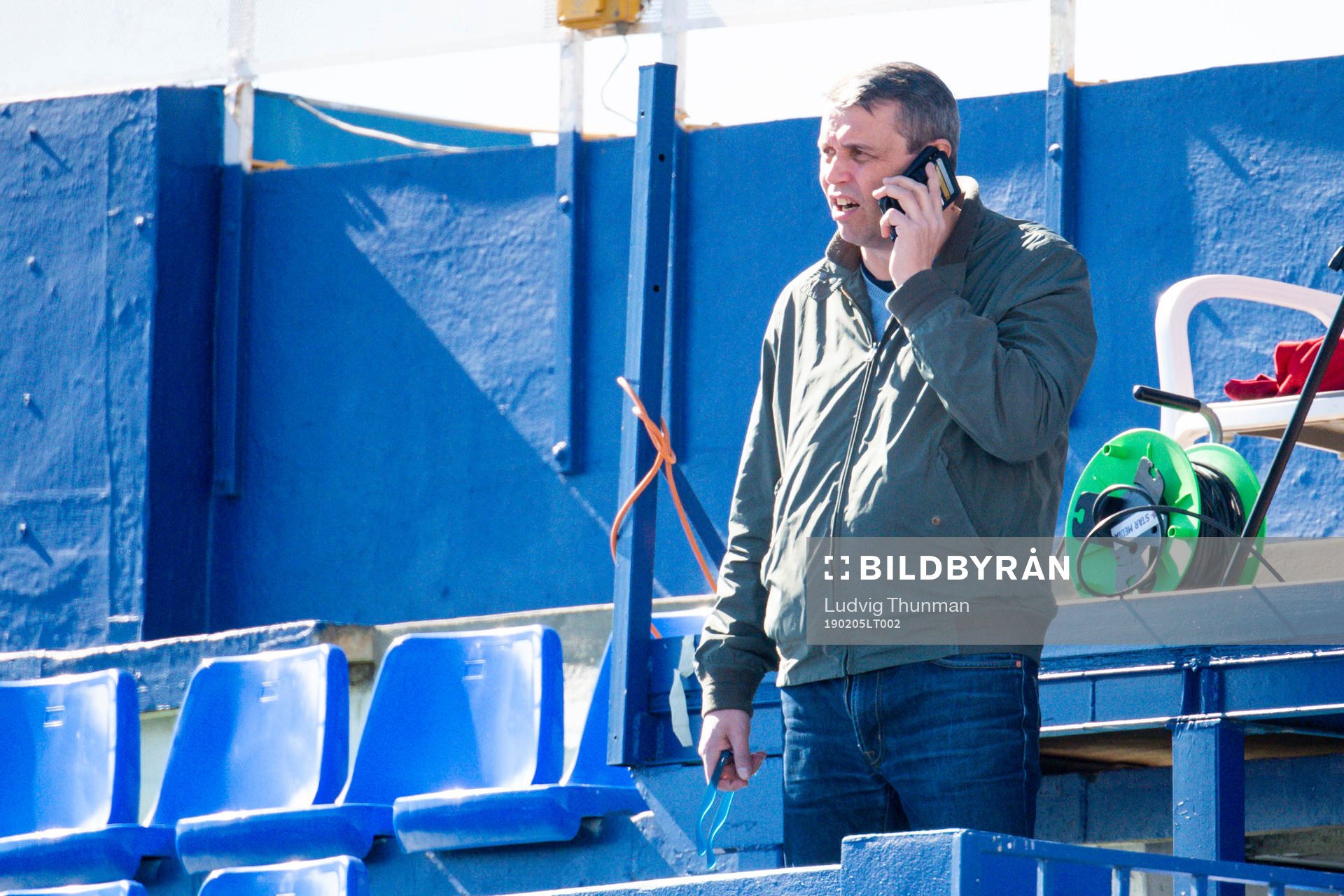 Former president of Östersund Daniel Kindberg in the stands