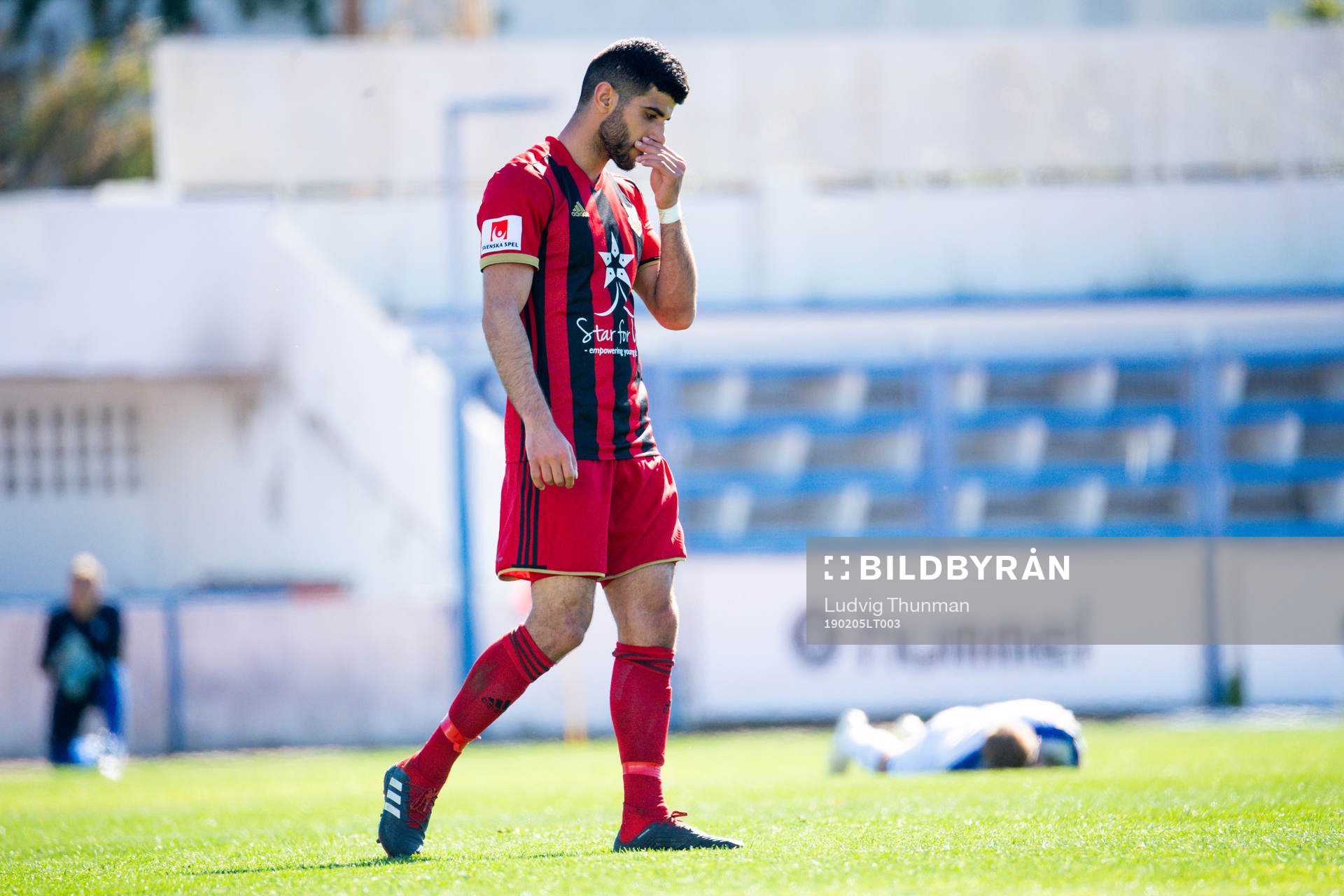 Rewan Amin of Östersund looks dejected