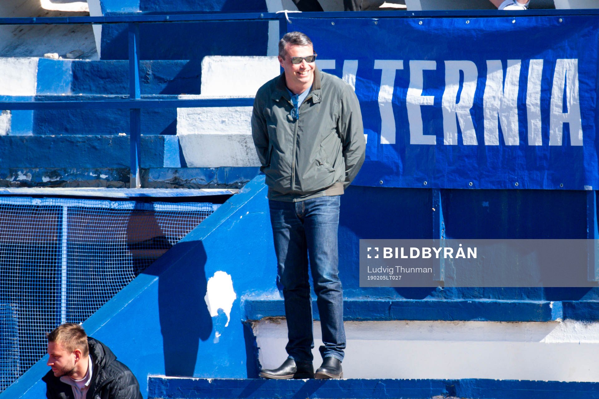 Former president of Östersund Daniel Kindberg in the stands