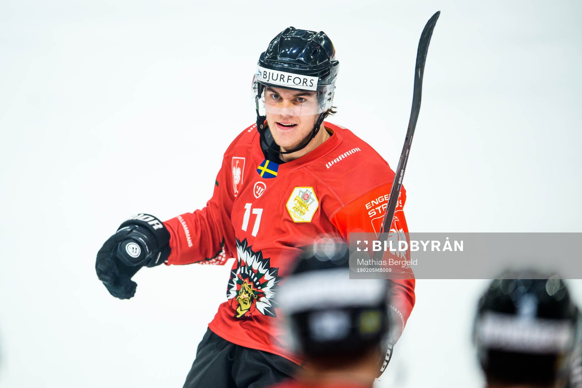Samuel Fagemo of Frölunda celebrates the 1-0 goal