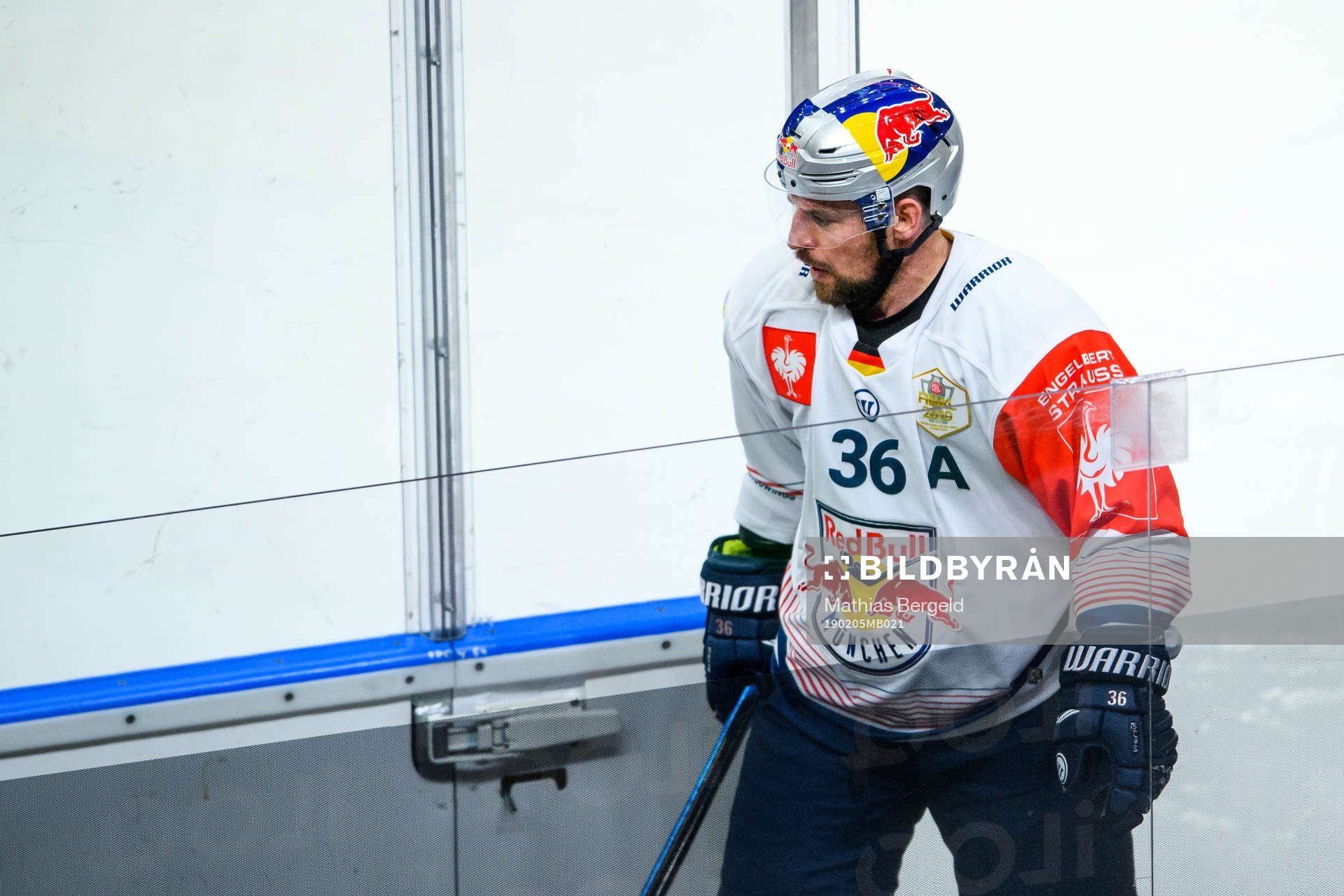 Yannic Seidenberg  of Red Bull Munich in the penalty box