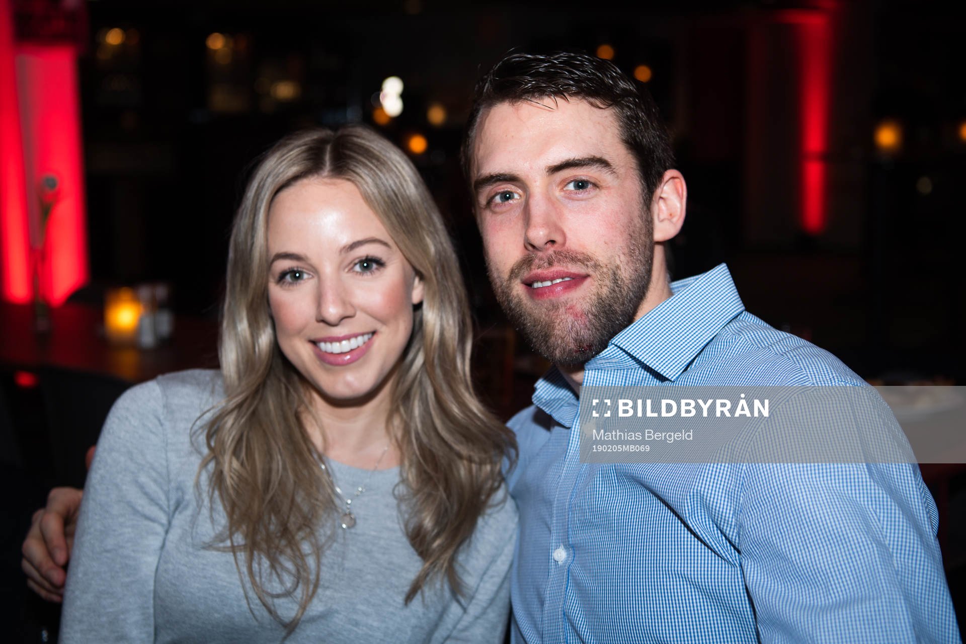 Brandon Gormley of Frölunda with company at the banquet