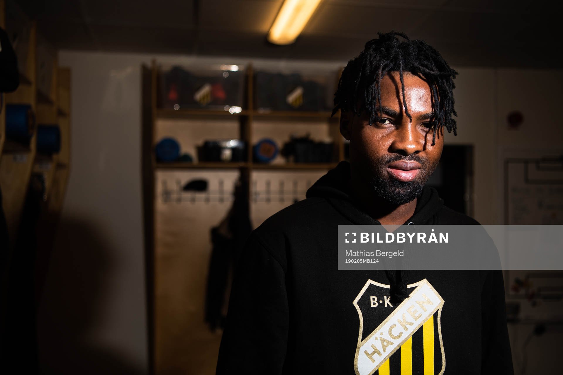 Häckens Kwame Kizito poserar för ett porträtt den 5 februari 2019 i Göteborg.
