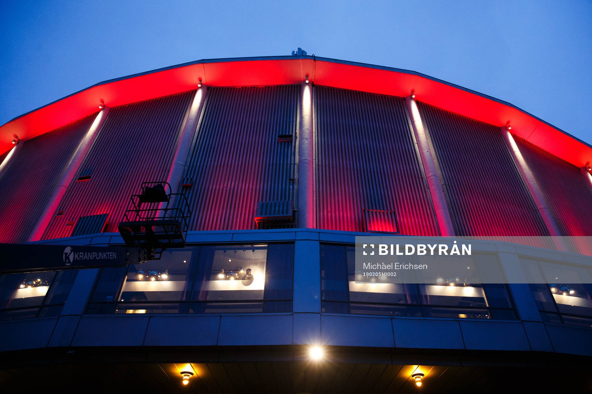 General view outside the arena ahead the CHL final between