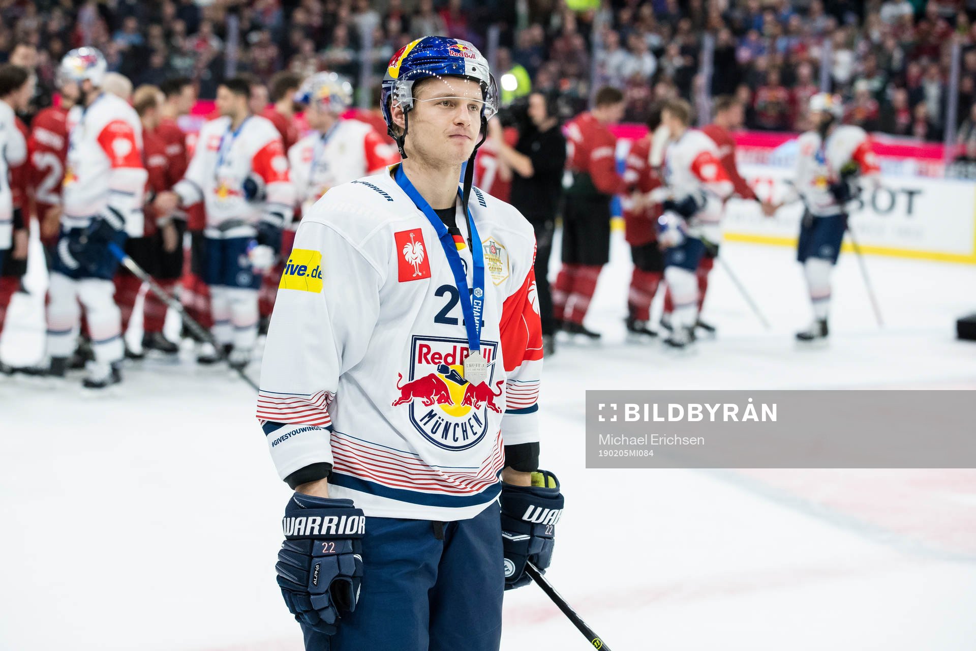 Emil Quaas of Red Bull Munich looks dejected