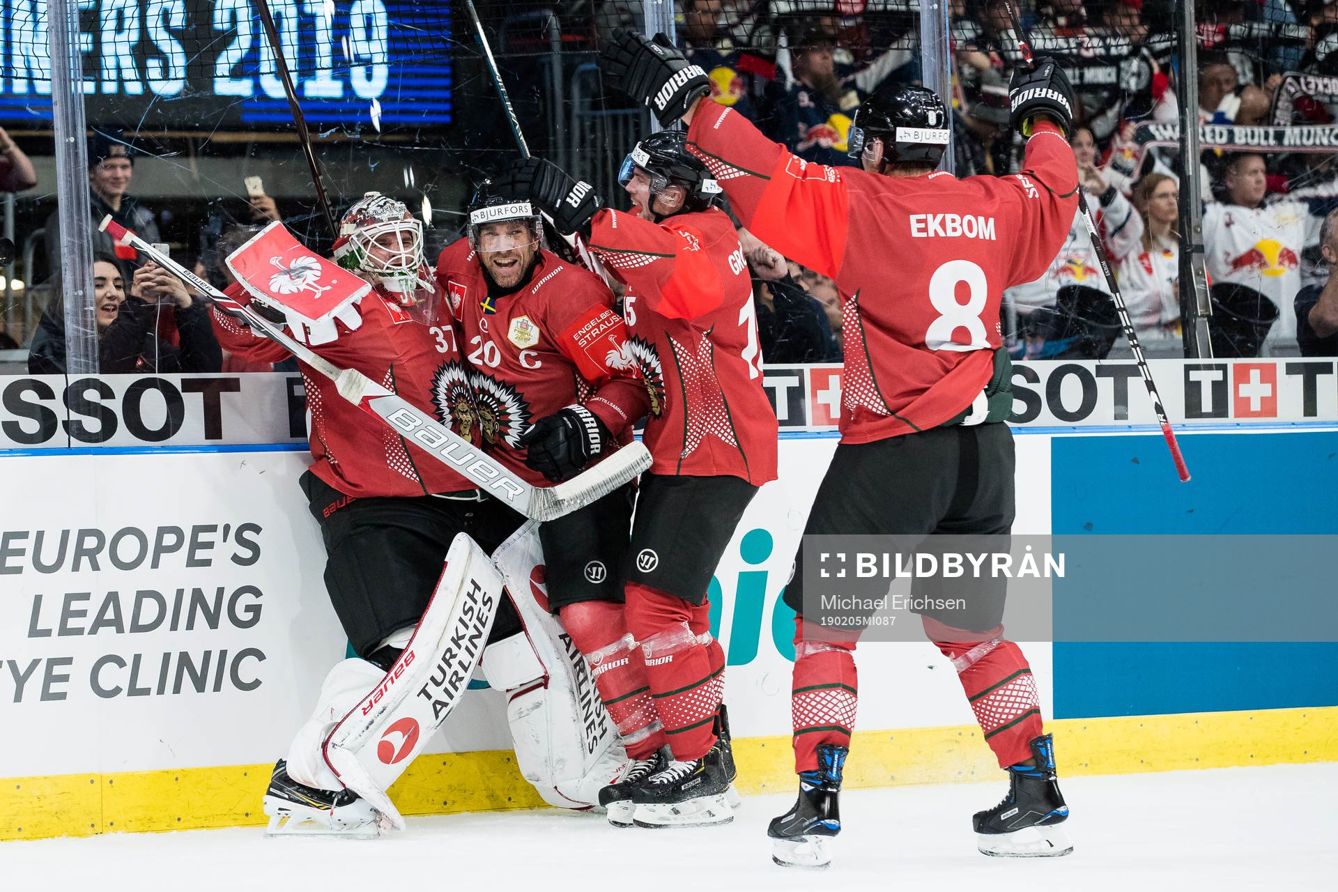 Goalkeeper Johan Gustafsson, Joel Lundqvist, Anders