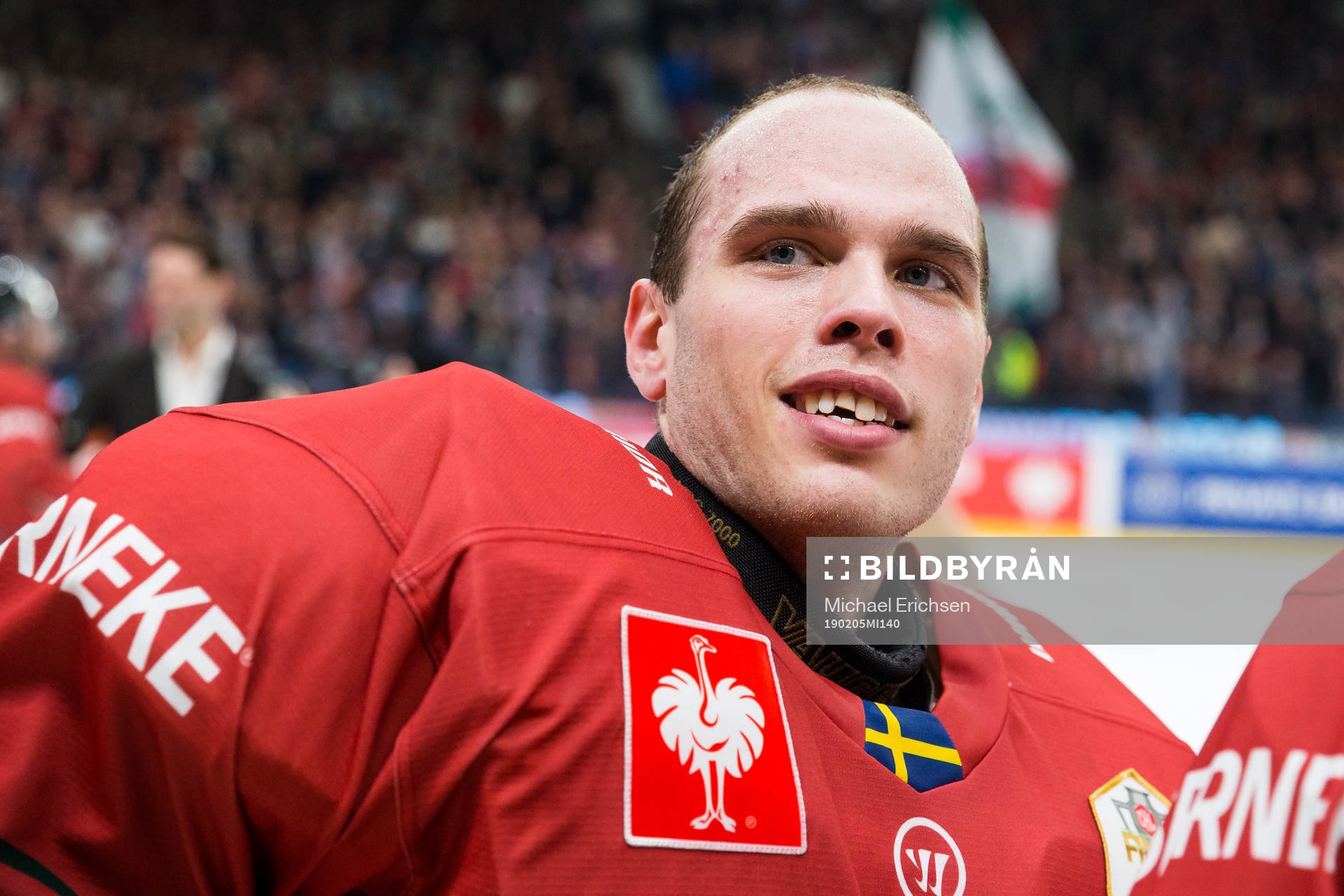 Goalkeeper Johan Gustafsson of Frölunda