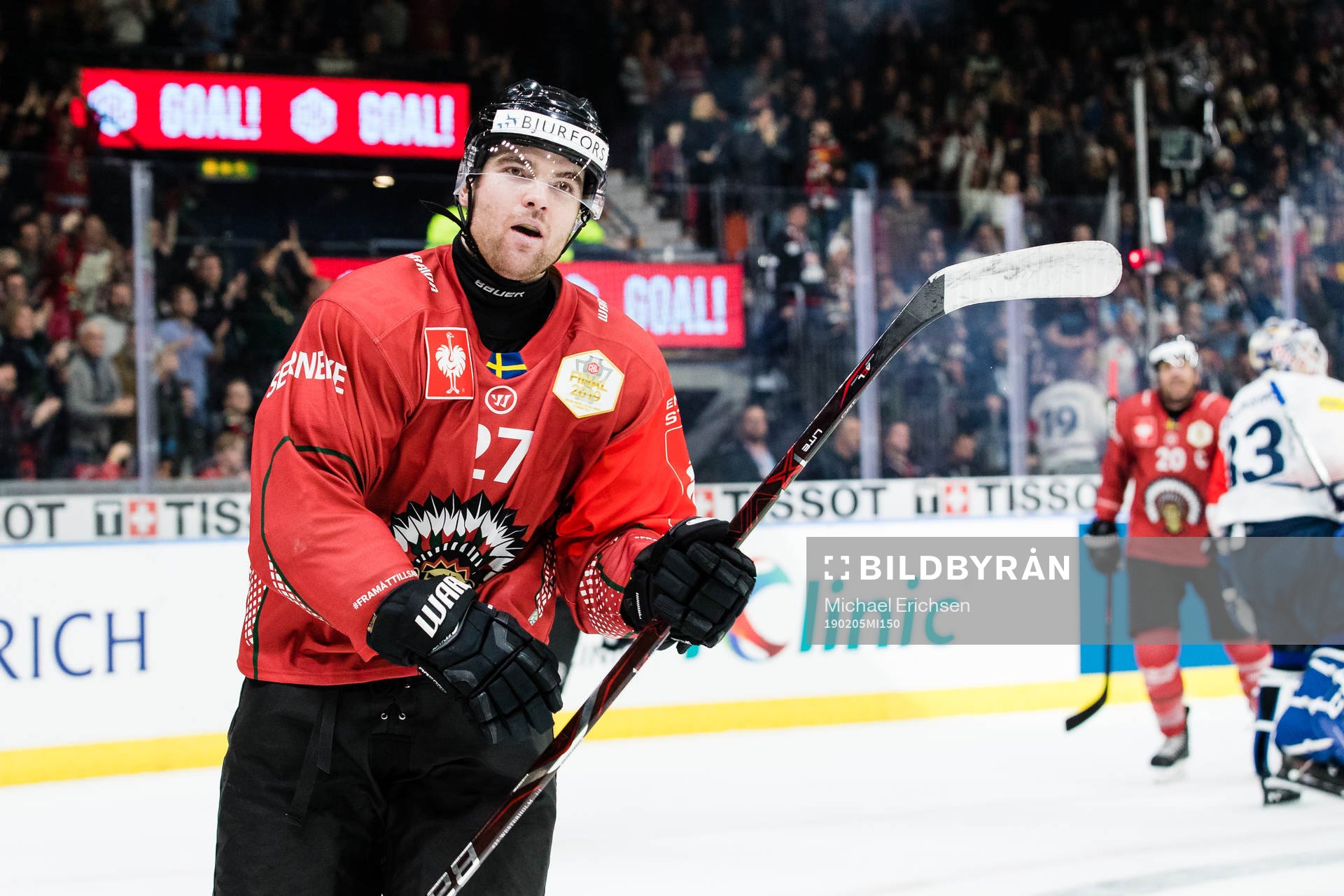 Ponthus Westerholm celebrates scoring 3-0