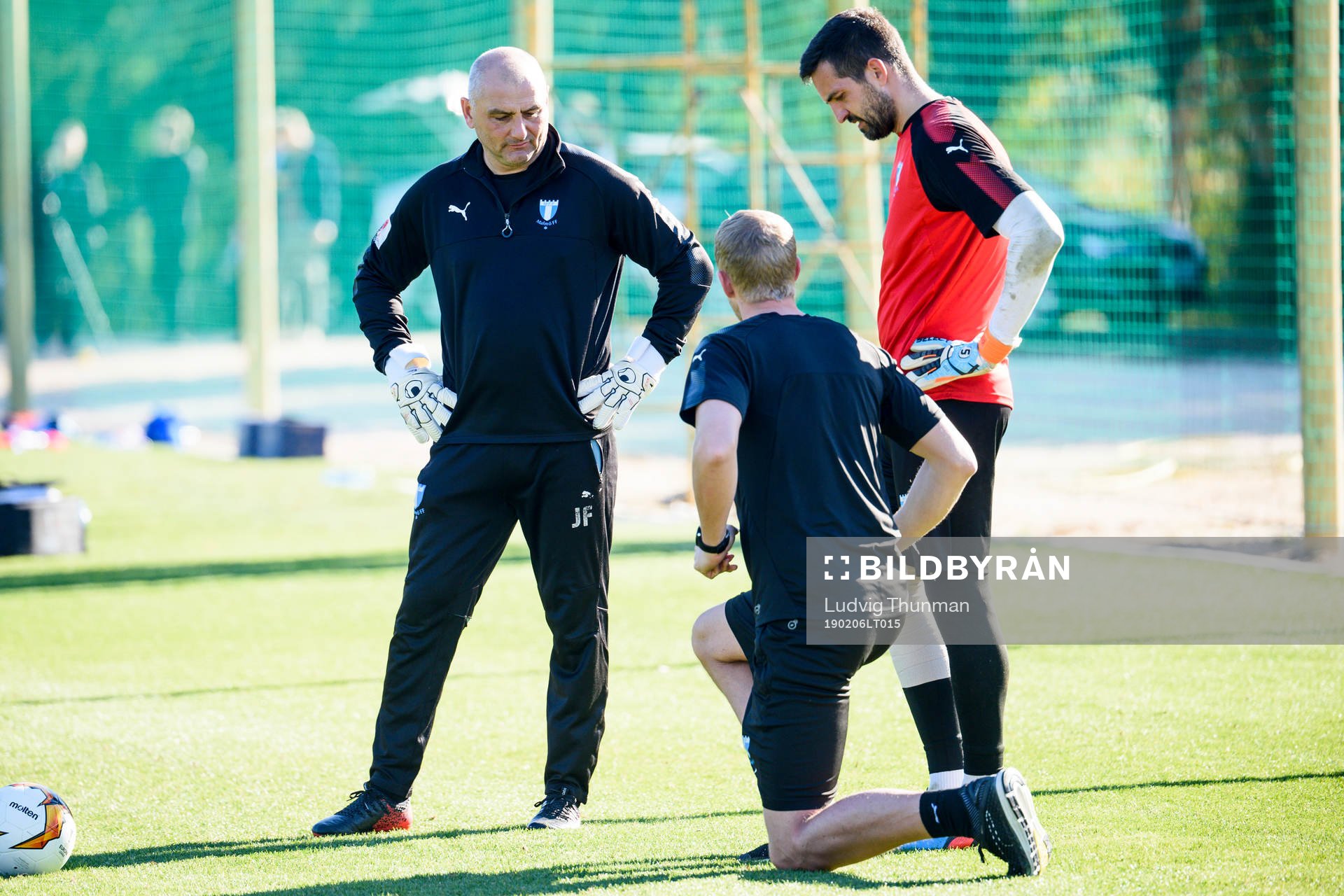 Målvaktstränaren Jonnie Fedel och goalkeeper Dusan