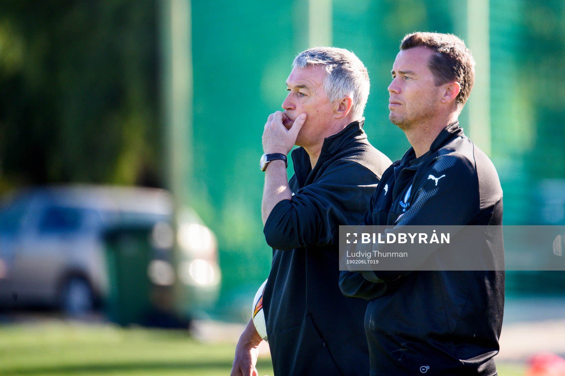 Assisterande tränare Rob Kelly och sportchef Daniel