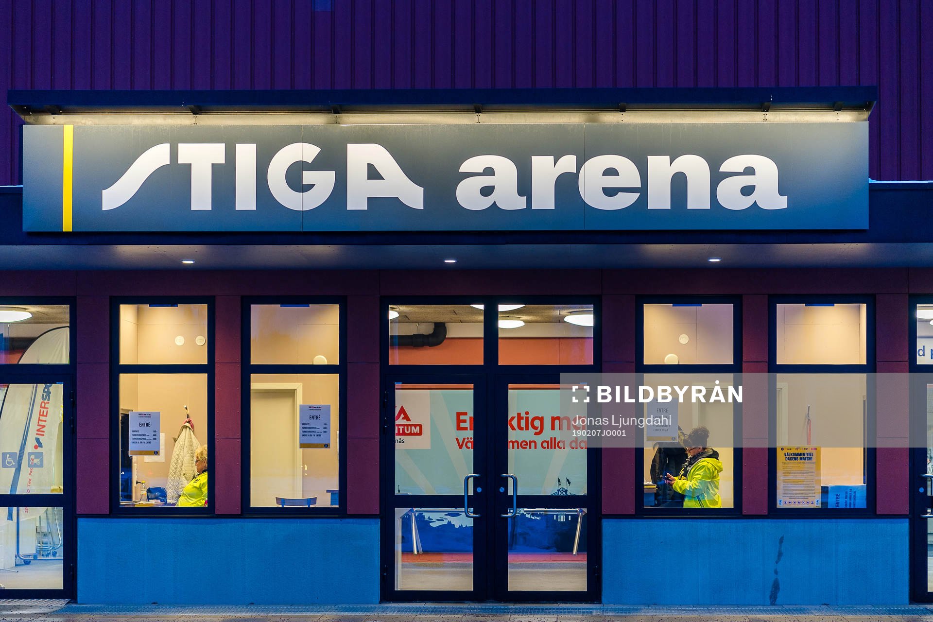 Generell exteriör bild av Stiga Arena före U17