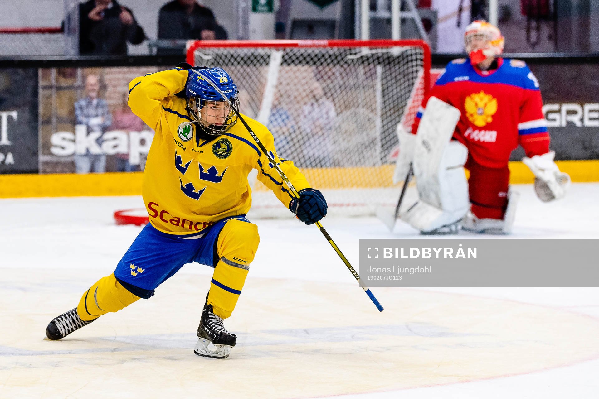 Sveriges William Eklund jublar