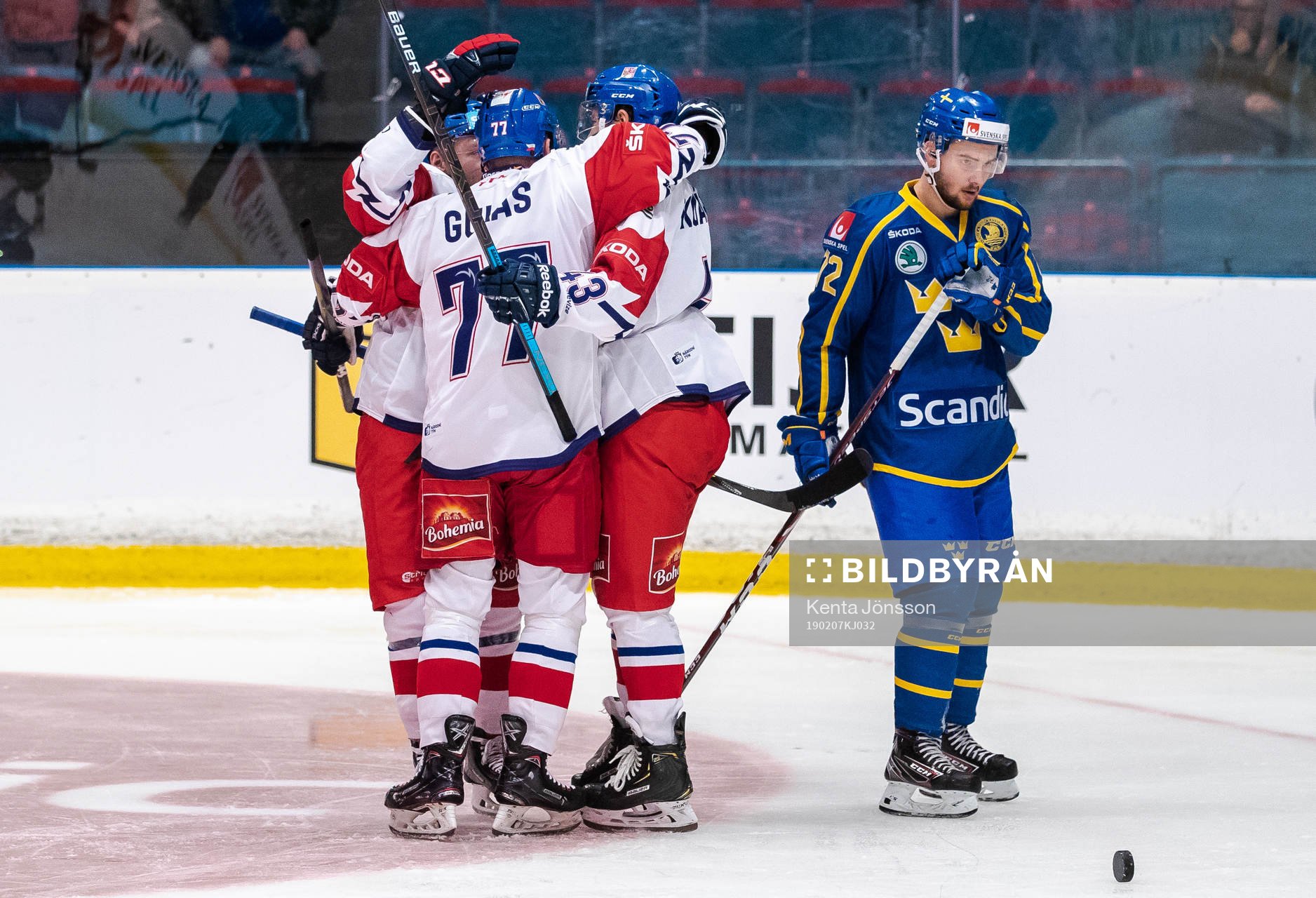 Emil Bemström of Sweden looks dejected