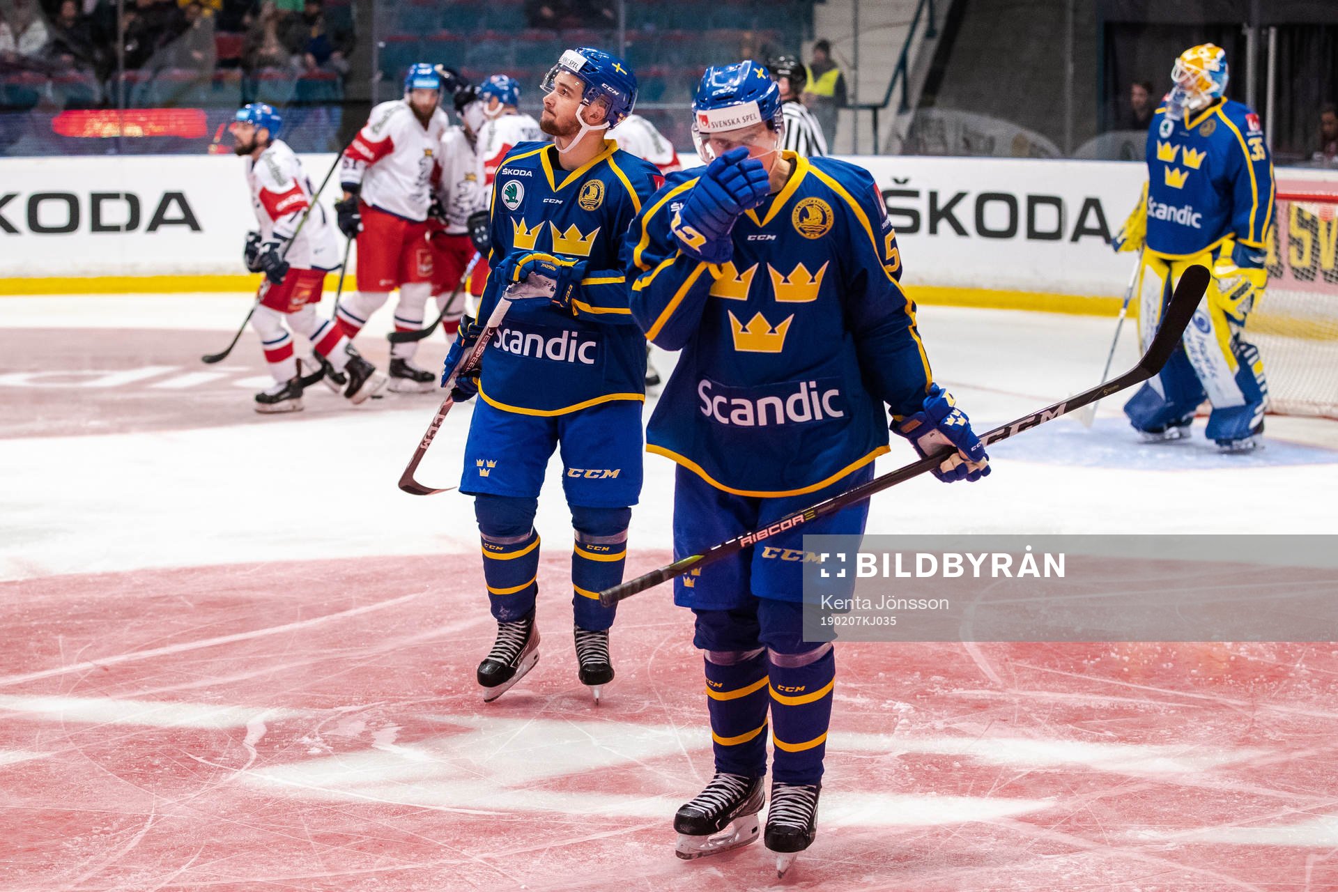 Players of Sweden looks dejected