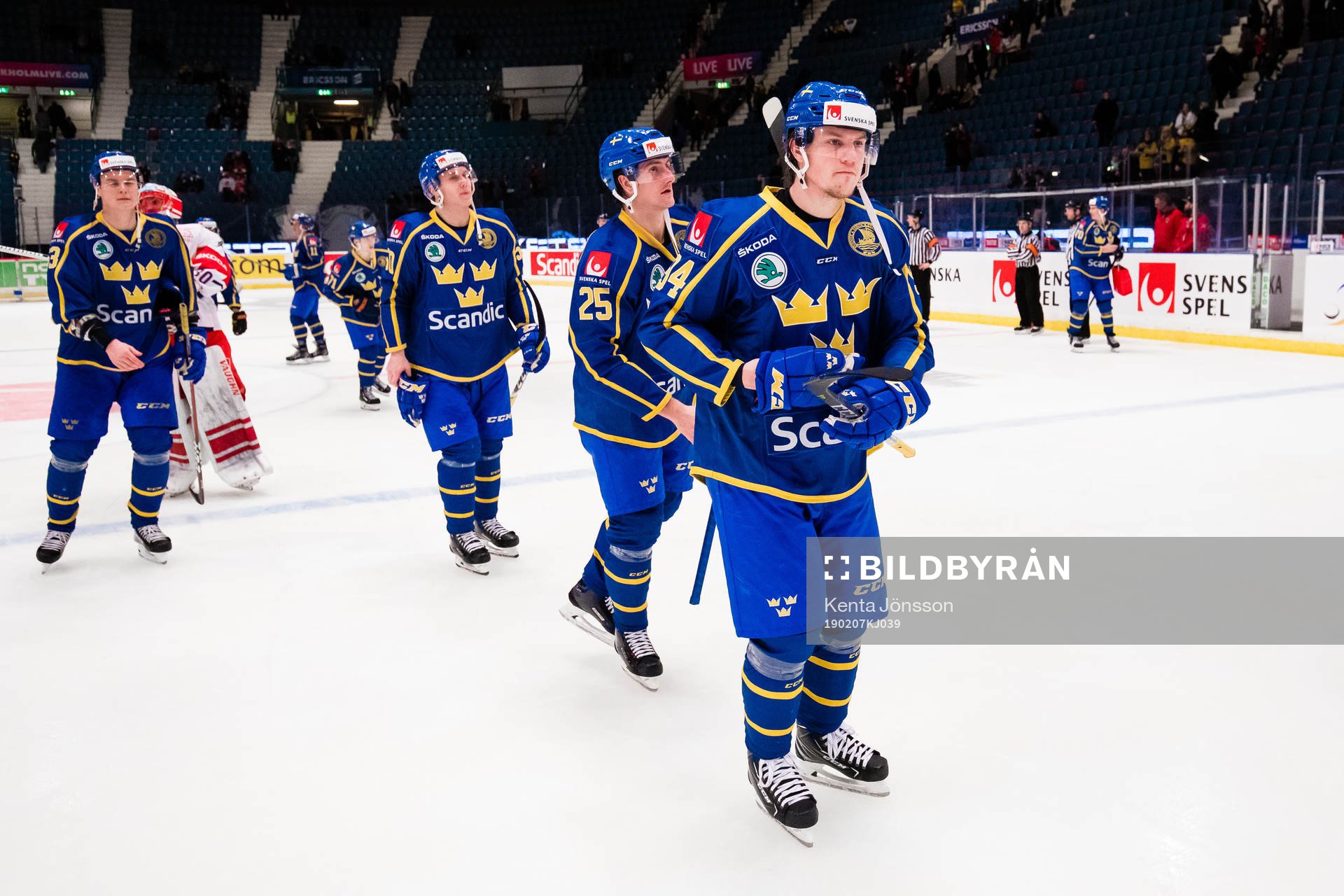 Joel Persson of Sweden looks dejected