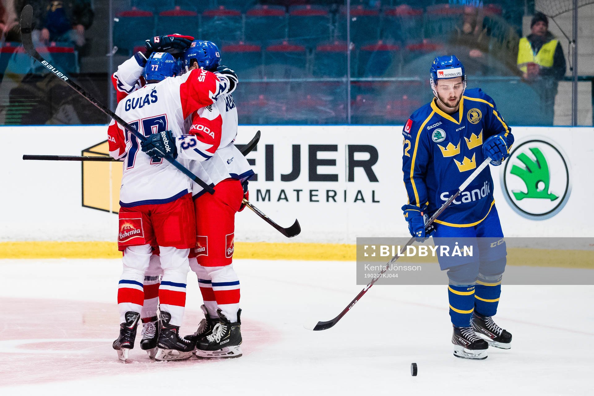 Emil Bemström of Sweden looks dejected
