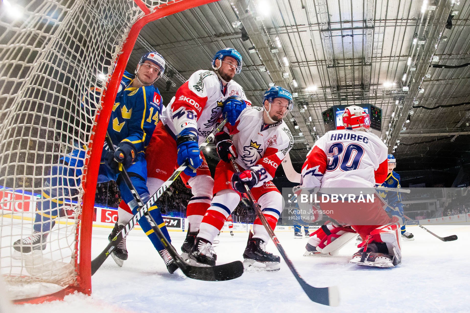 Jakob Lilja of Sweden with a chance to score