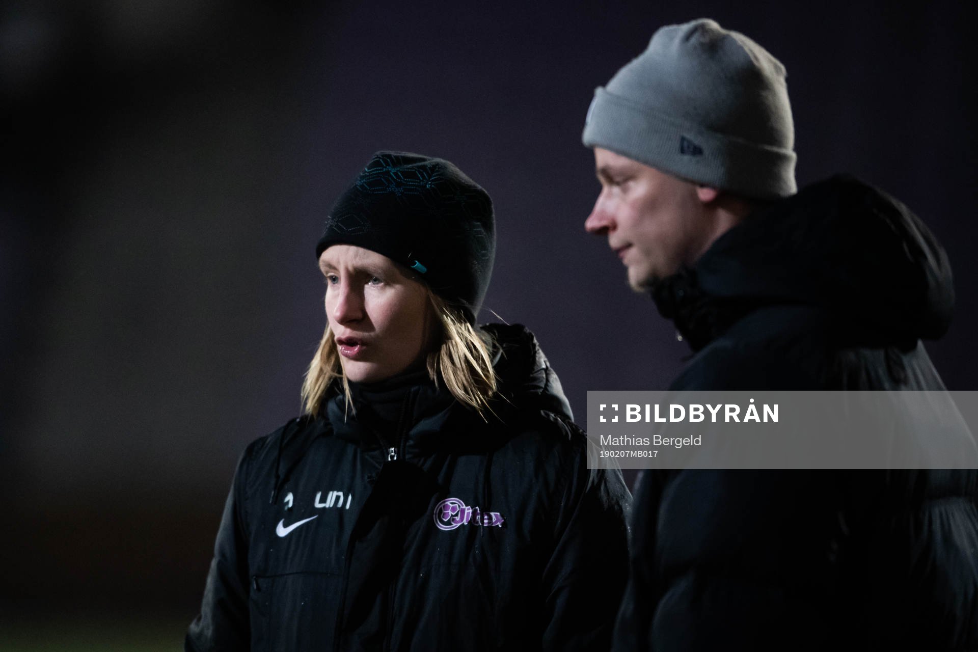 Tränare Kajsa Tornfalk och assisterande tränare Tobias