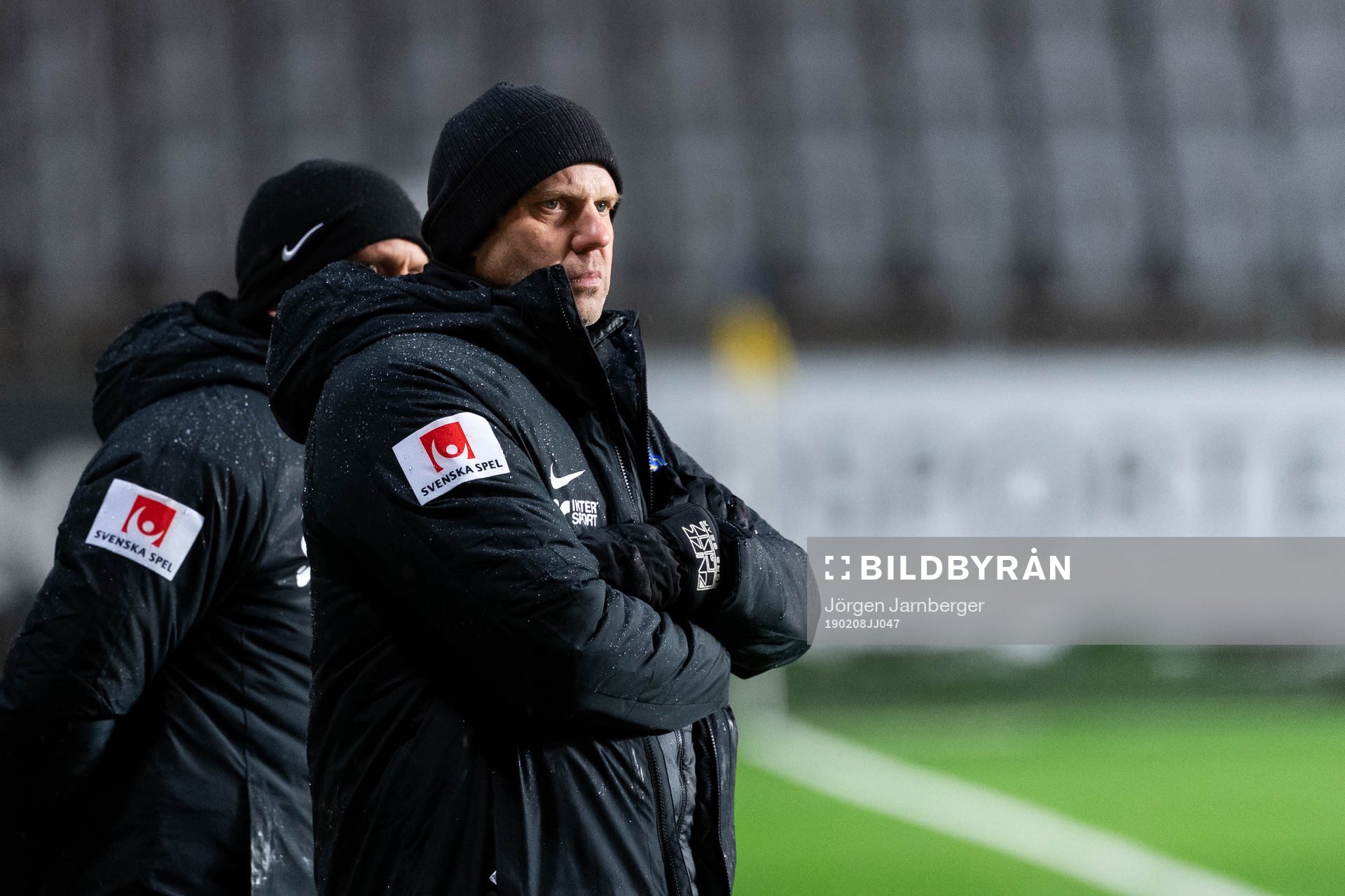 Falkenbergs tränare Hasse Eklund under träningsmatchen i fotboll mellan Elfsborg - Falkenberg den 8 februari 2019 i Borås.