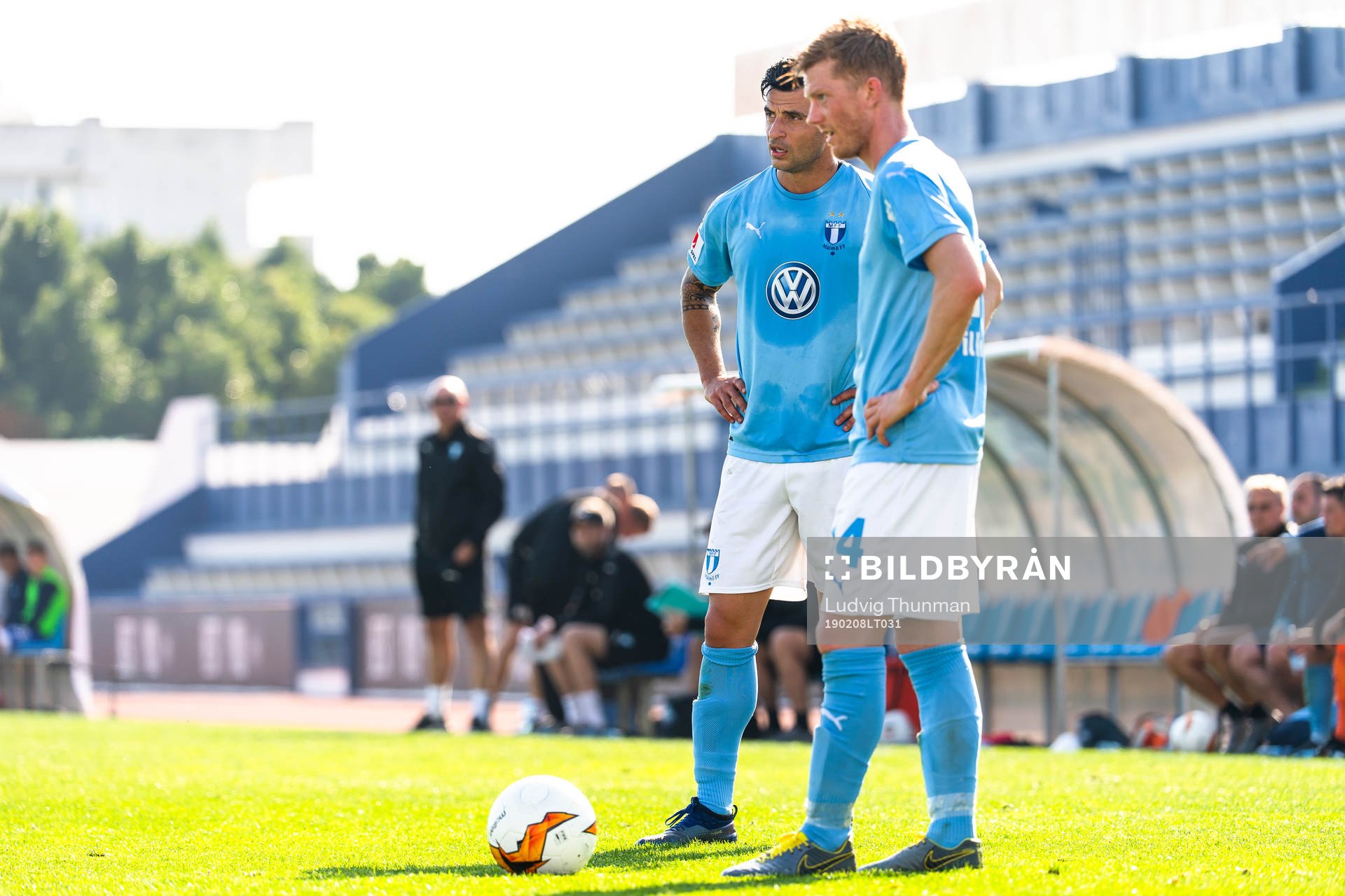 Behrang Safari and Anders Christiansen of Malmö FF