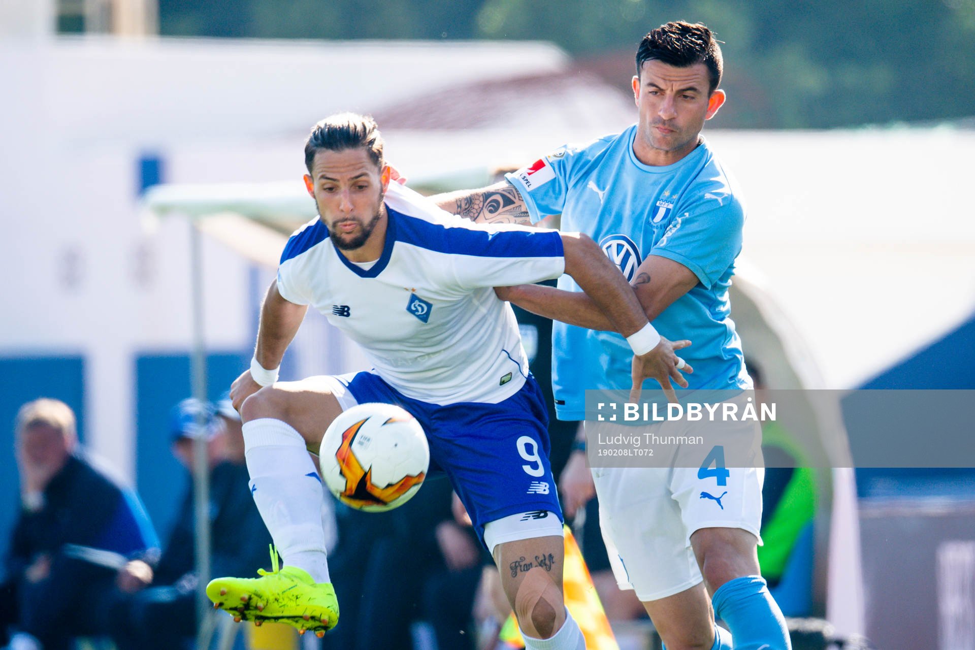 Fran Sol of Dinamo Kiev and Behrang Safari of Malmö FF