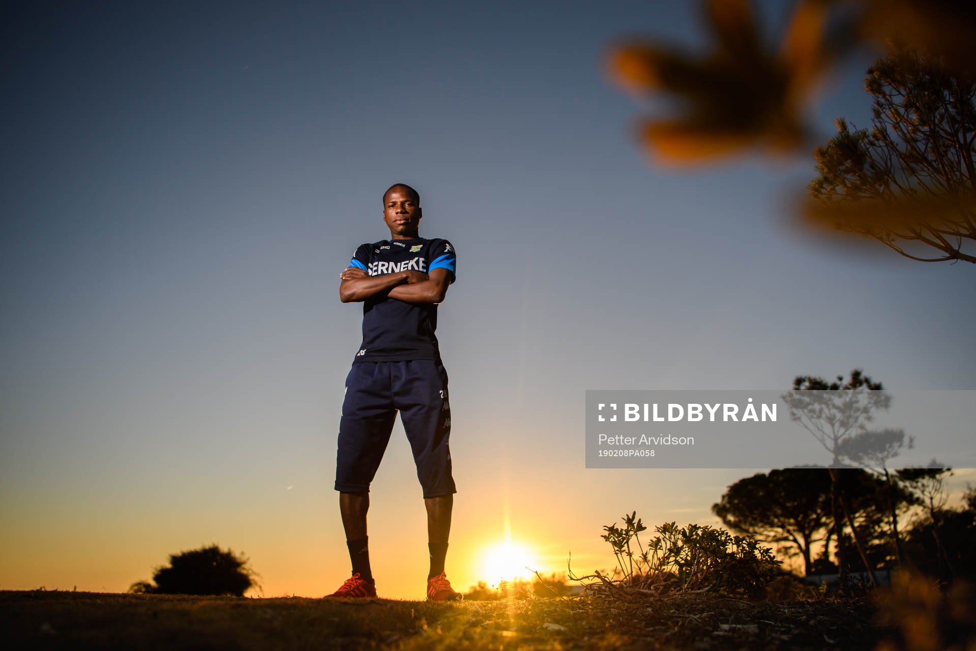 Alhassan Yusuf Abdullahi poserar för ett porträtt under IFK Göteborgs träningsläger den 8 februari 2019 i Lagos.