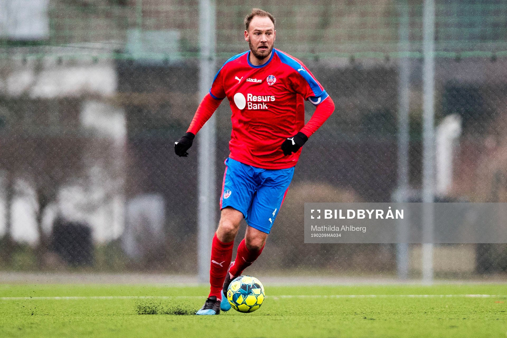 Helsingborgs Andreas Granqvist under träningsmatchen i fotboll mellan Helsingborg och Öster den 9 februari 2019 i Helsingborg. 