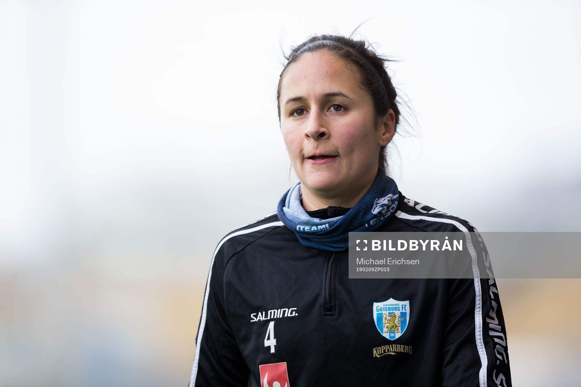 Göteborgs Taylor Leach innan fotbollsmatchen i Svenska