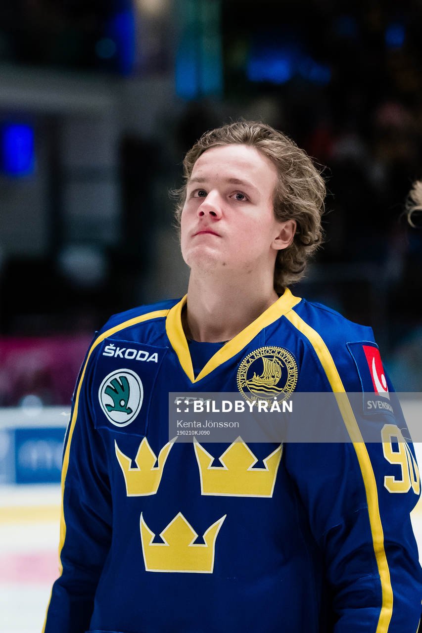 Jesper Boqvist of Sweden a head of the Beijer Hockey Games