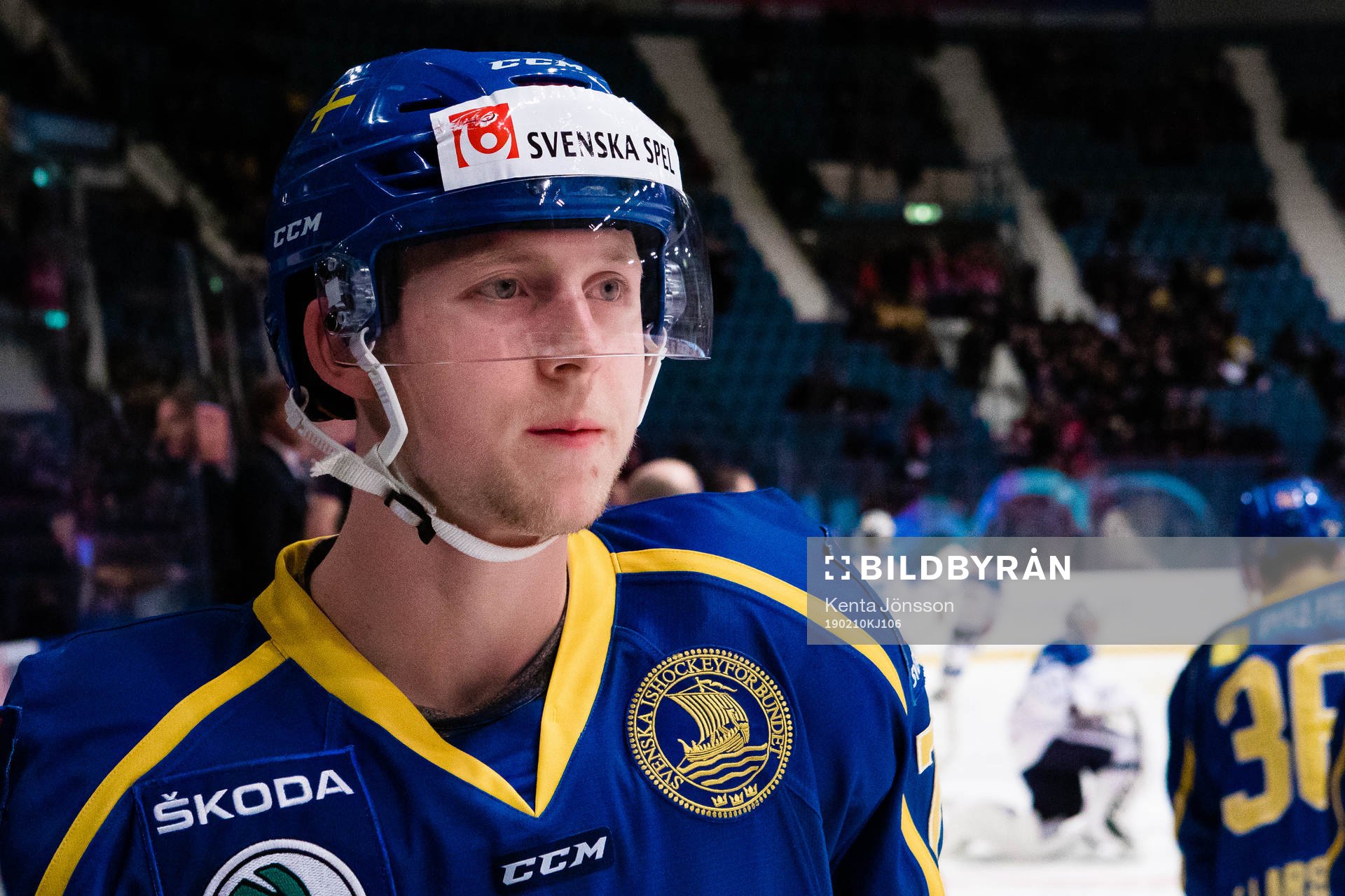 Jonathan Davidsson of Sweden a head of the Beijer Hockey