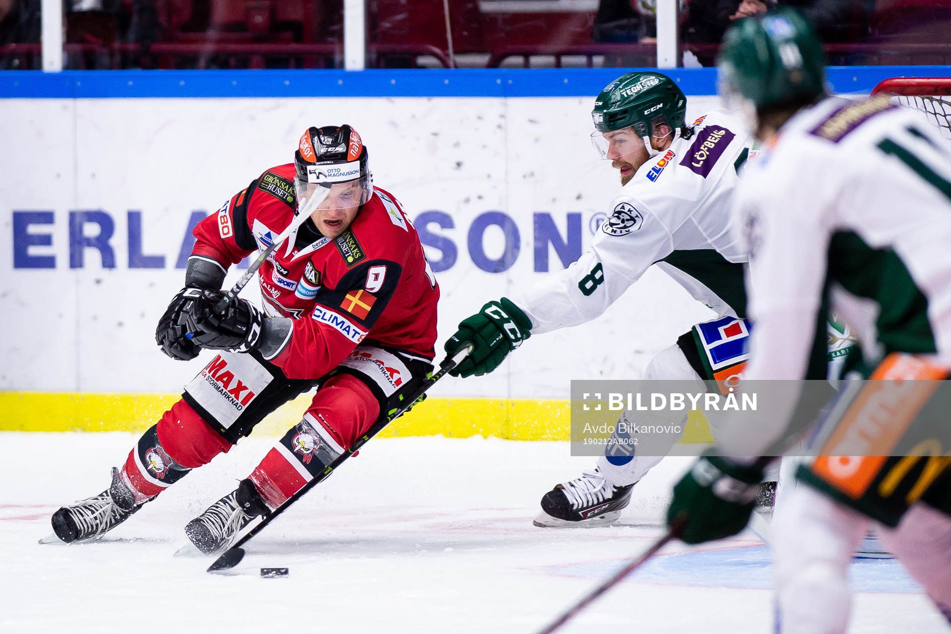 Malmö Redhawks Frederik Storm och Färjestads Robin Press