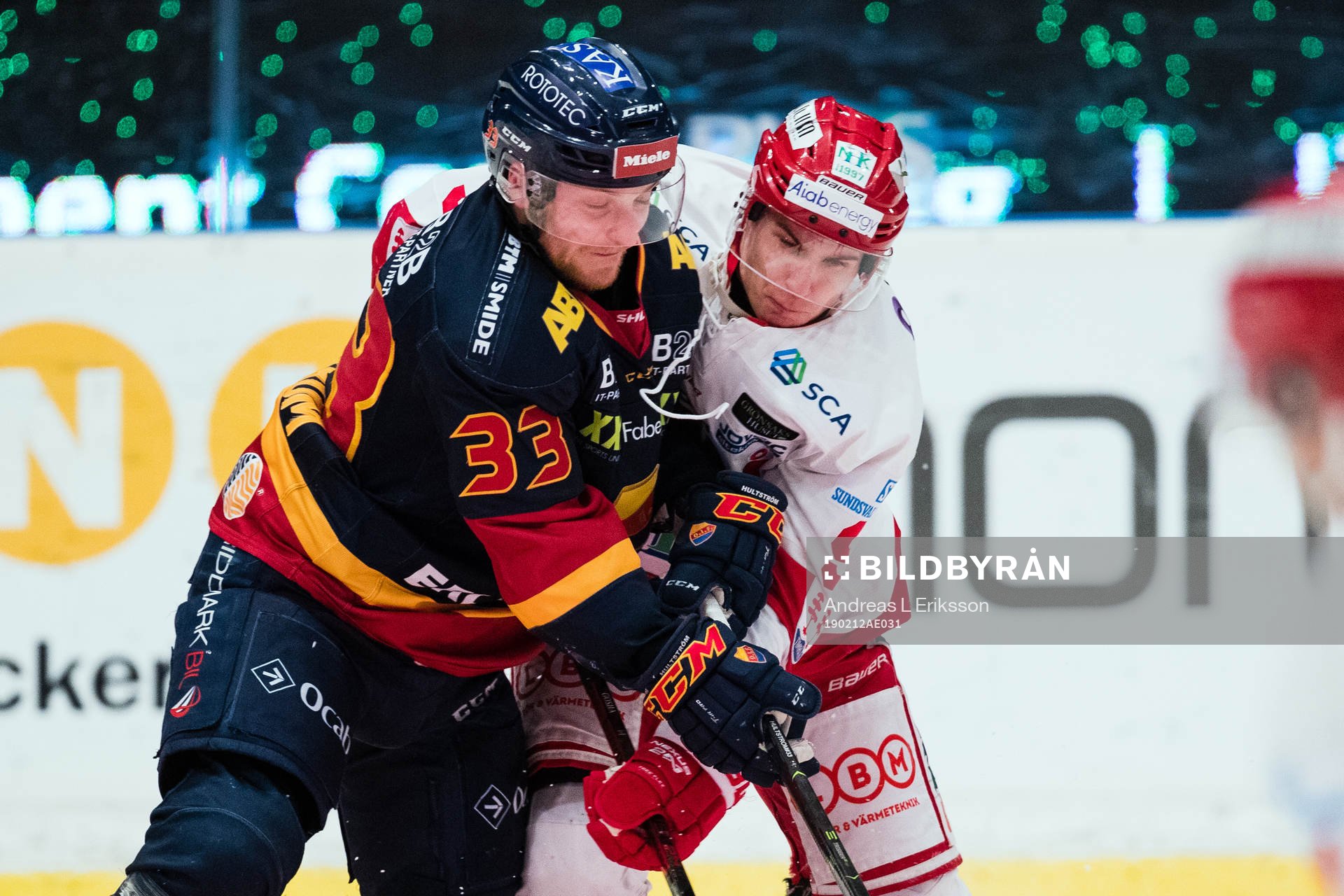 Djurgårdens Linus Hultström och Timrås Rickard Palmberg