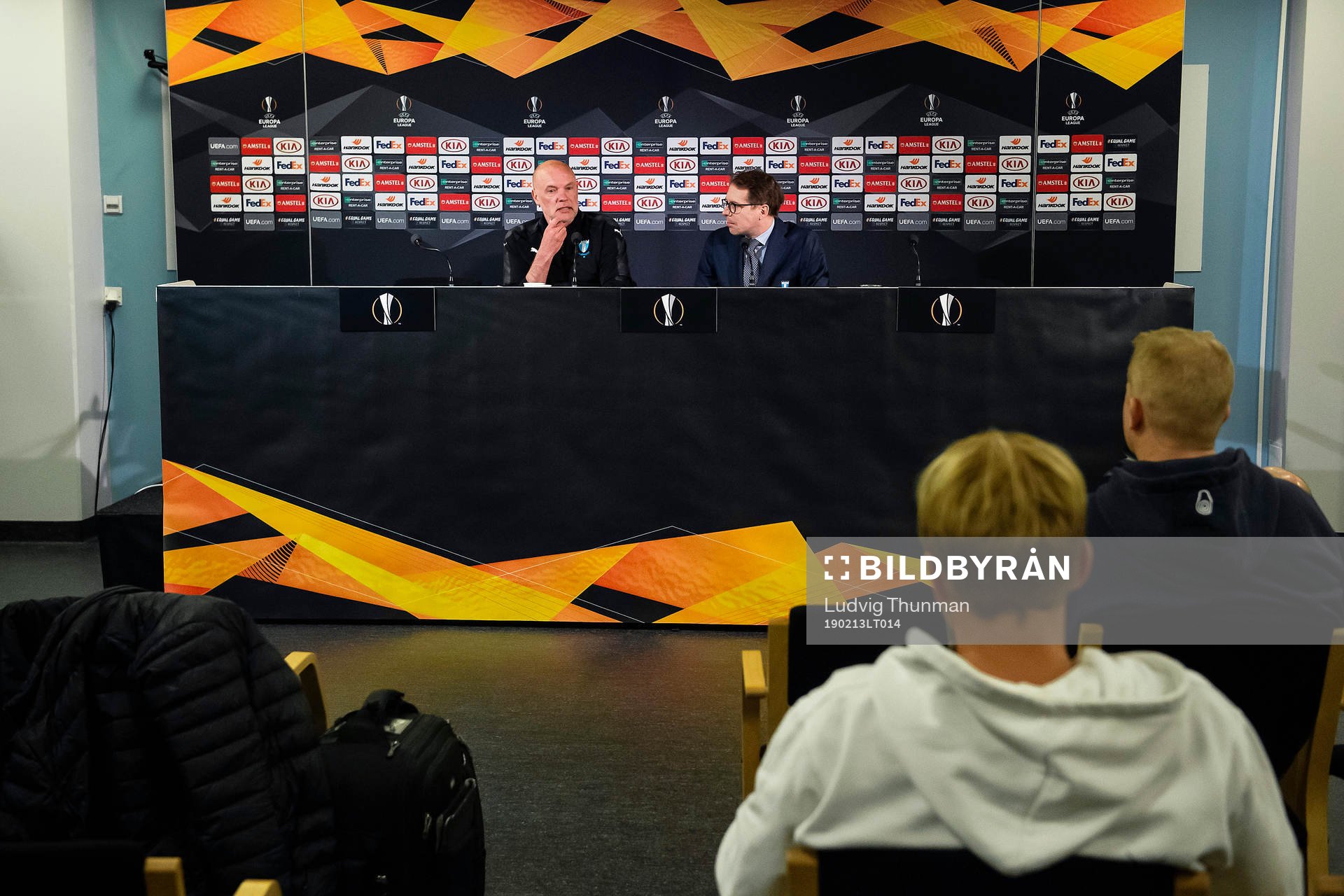 Uwe Rösler, head coach of Malmö FF and Peter Åhlander