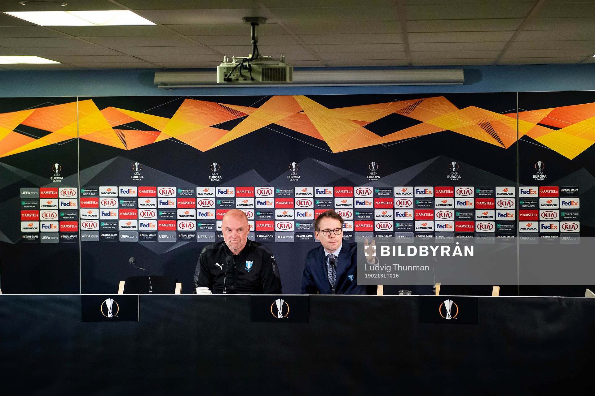 Uwe Rösler, head coach of Malmö FF and Peter Åhlander