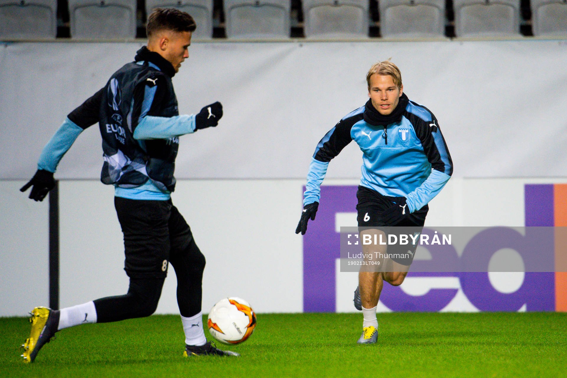 Arnor Traustason and Oscar Lewicki of Malmö FF