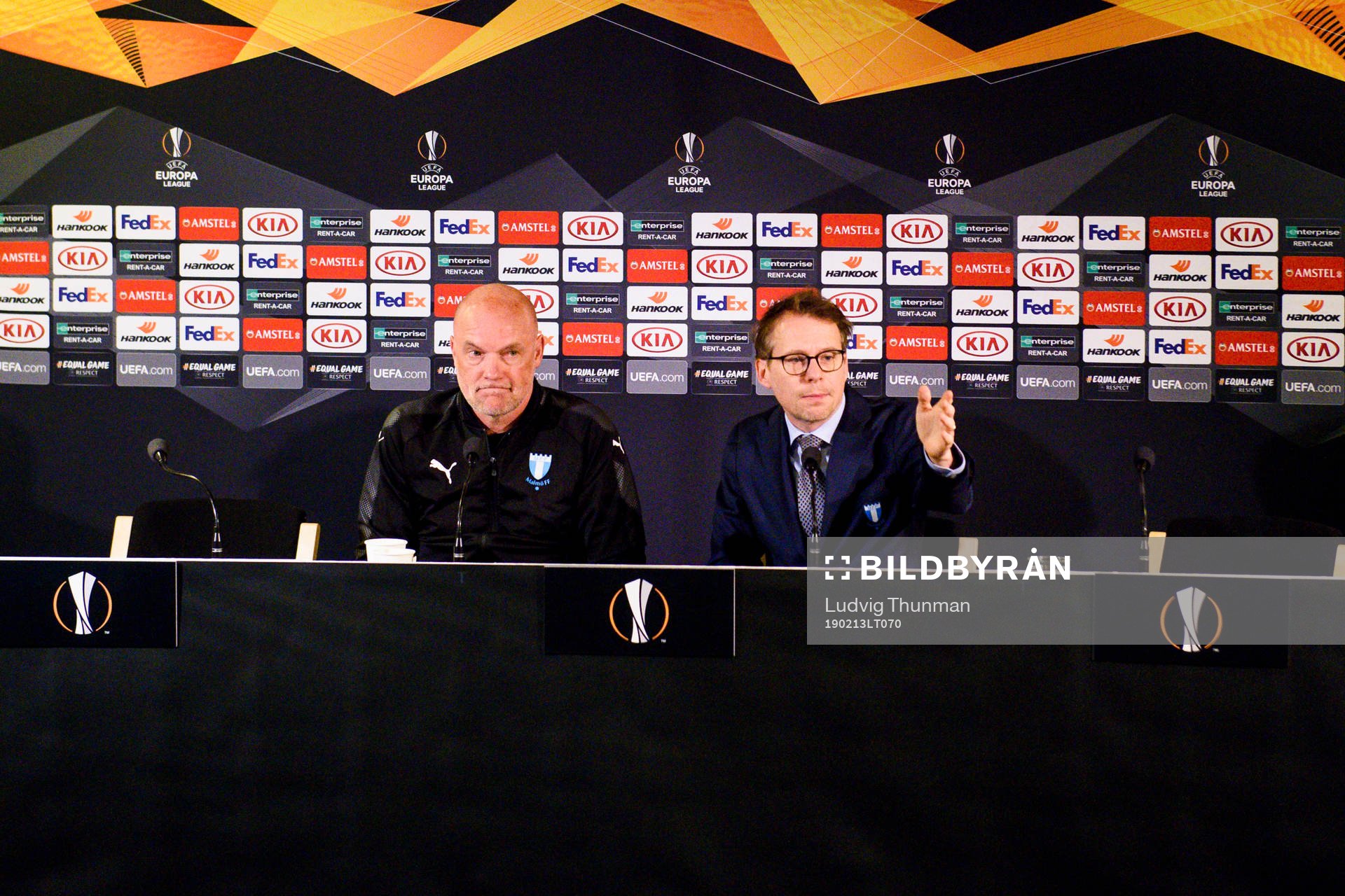Uwe Rösler, head coach and Peter Åhlander, communications
