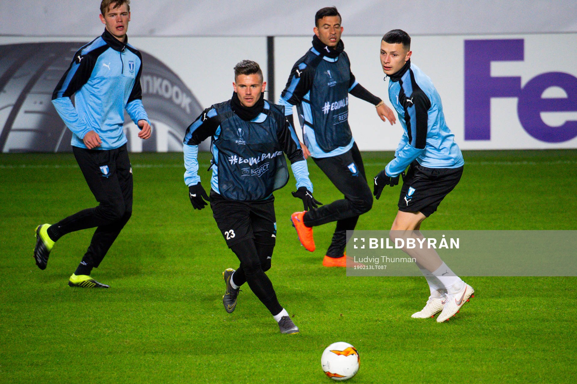 Arnor Traustason and Anel Ahmedhodzic of Malmö FF