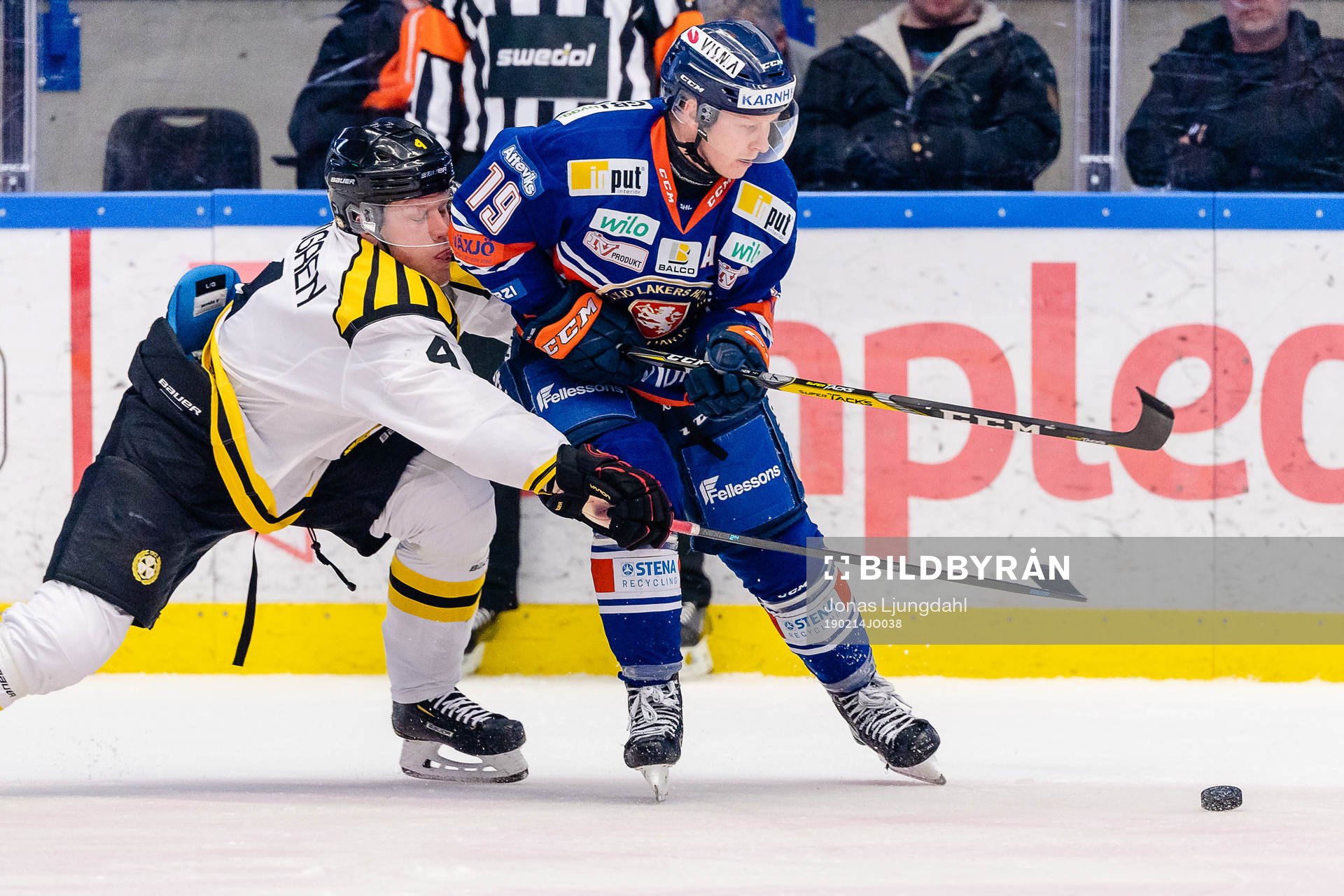 Brynäs Niclas Lundgren och Växjös Tuomas Kiiskinen