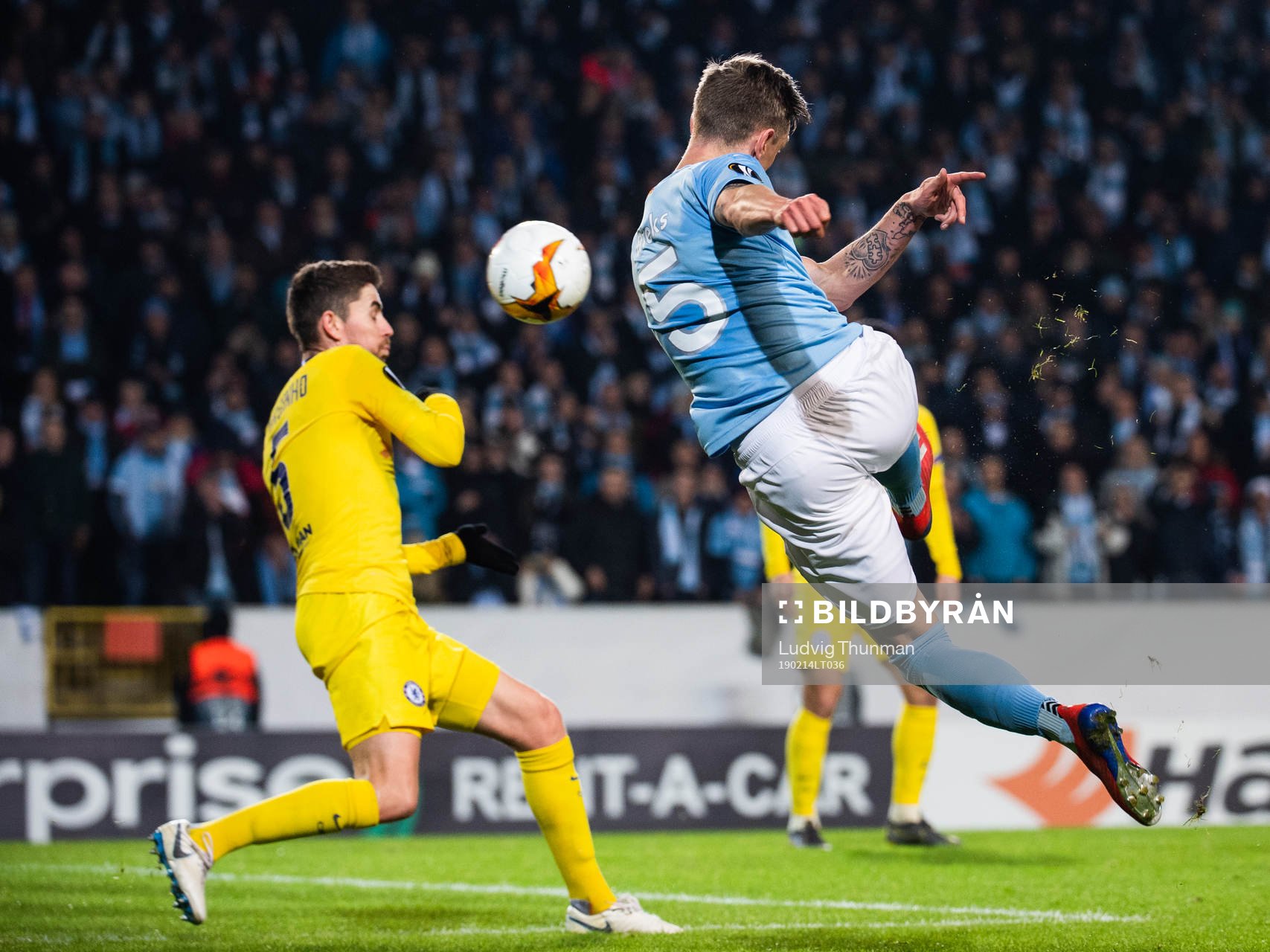 Sören Rieks of Malmö FF with a shot