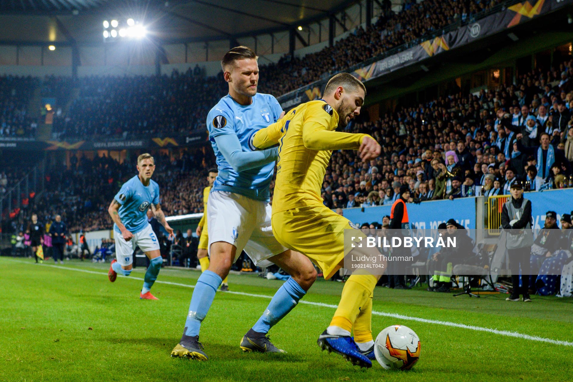 Arnor Traustason of Malmö FF and Mateo Kovacic of Chelsea