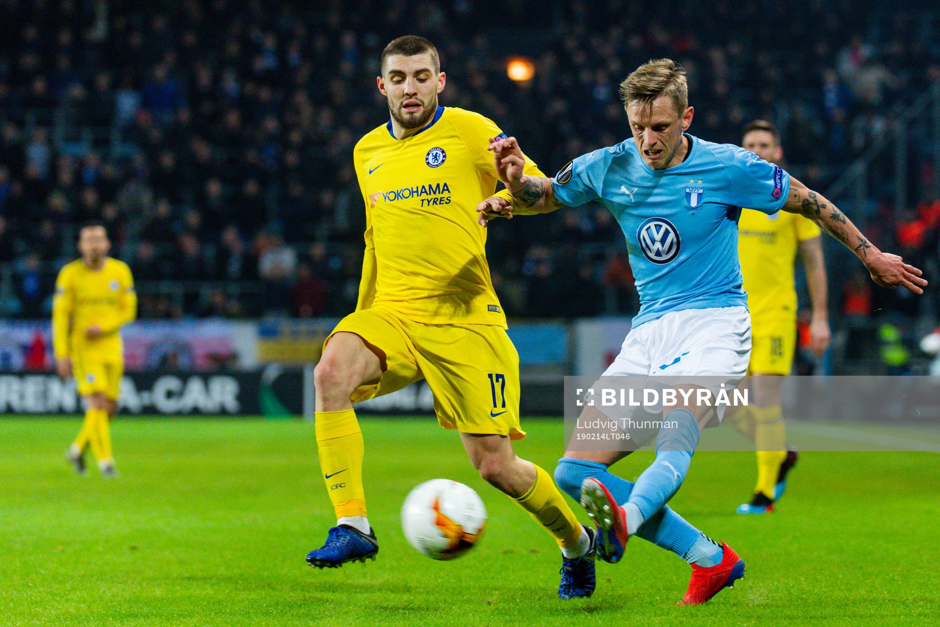Mateo Kovacic of Chelsea and Sören Rieks of Malmö FF