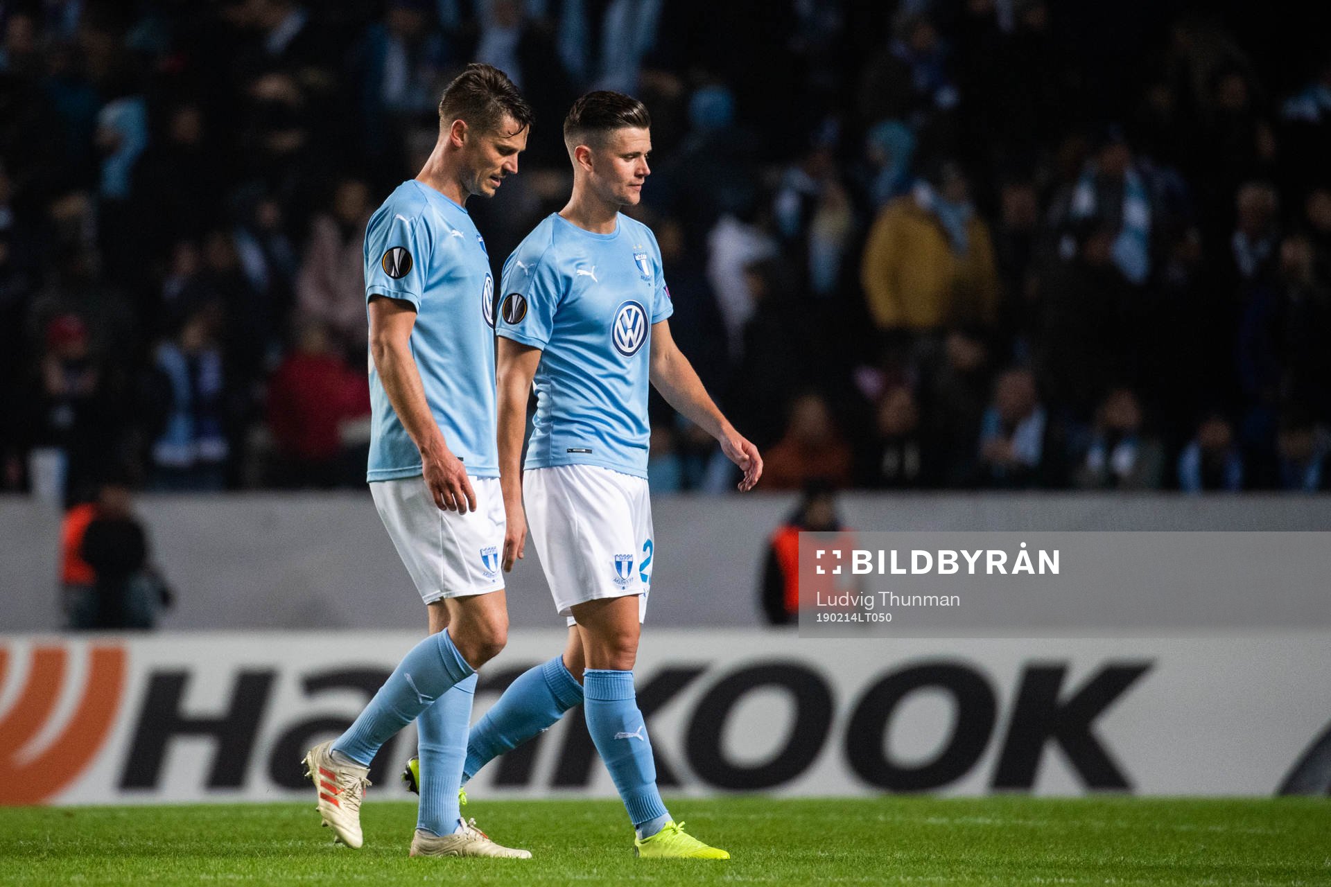 Markus Rosenberg and Marcus Antonsson of Malmö FF look