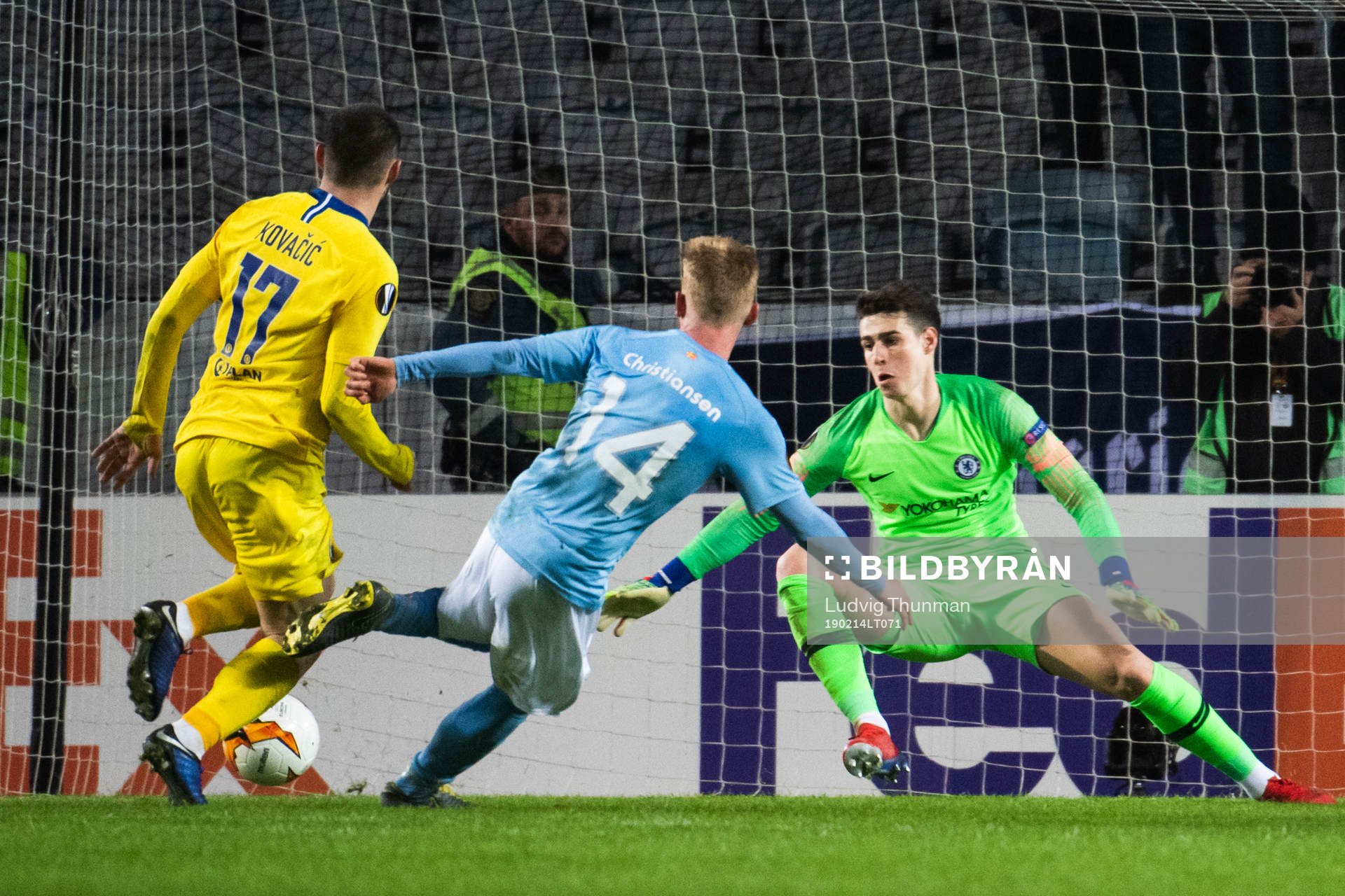 Anders Christiansen of Malmö FF scores 1-2 behind
