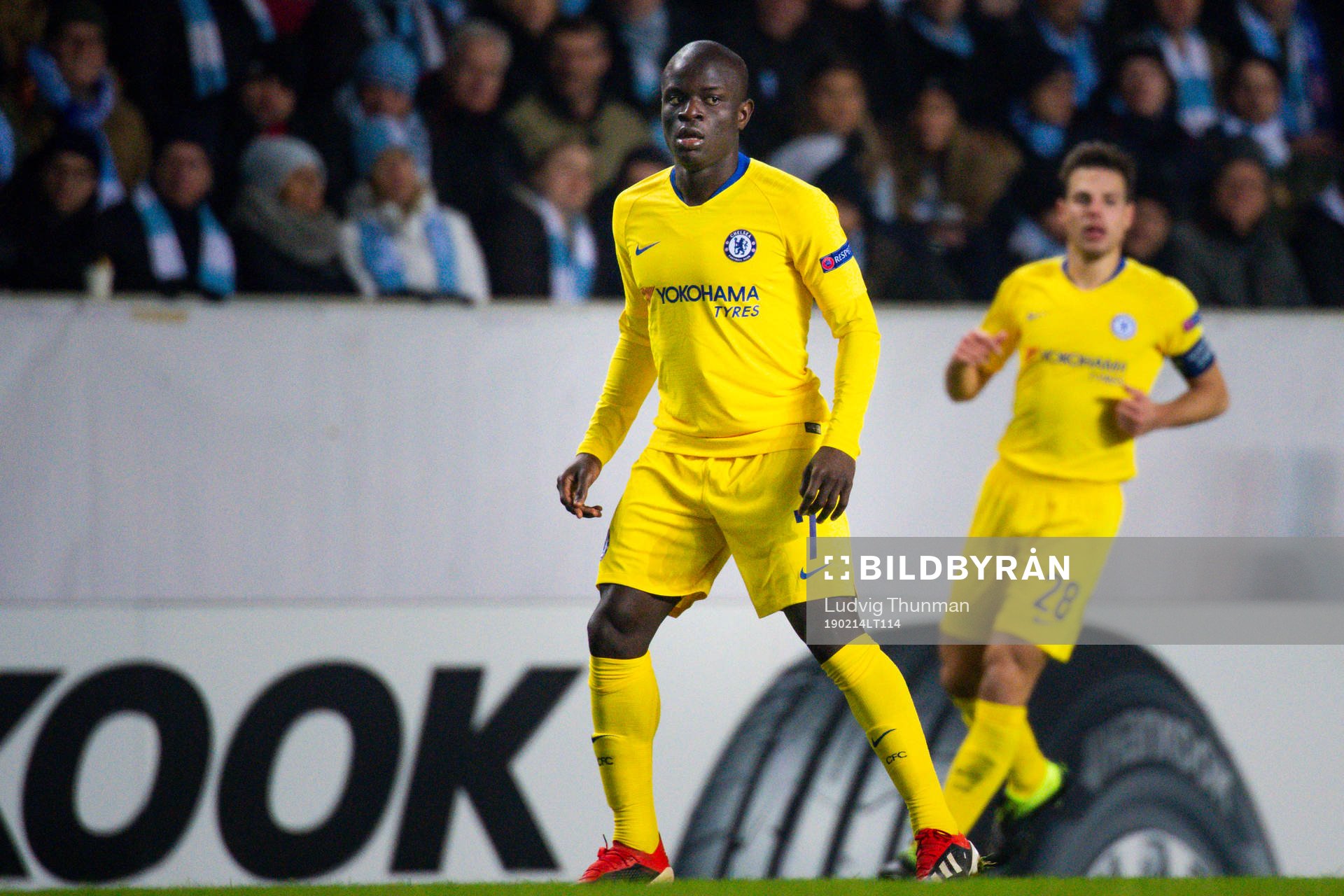 N'Golo Kante och Cesar Azpilicueta of Chelsea