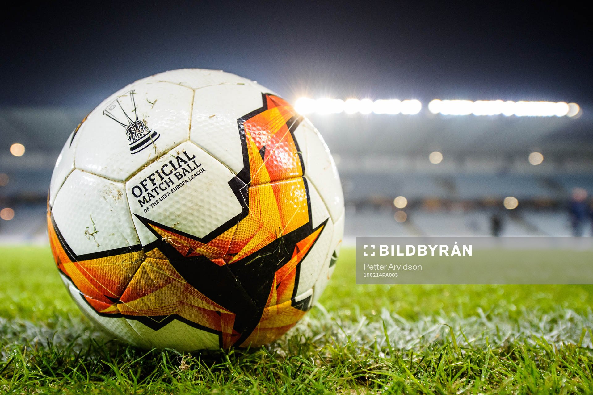 General view of official match ball prior to the Europa